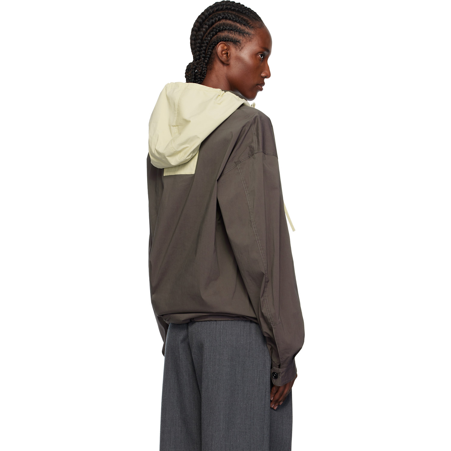  Jw Anderson Gray Contrast Hood Anorak 