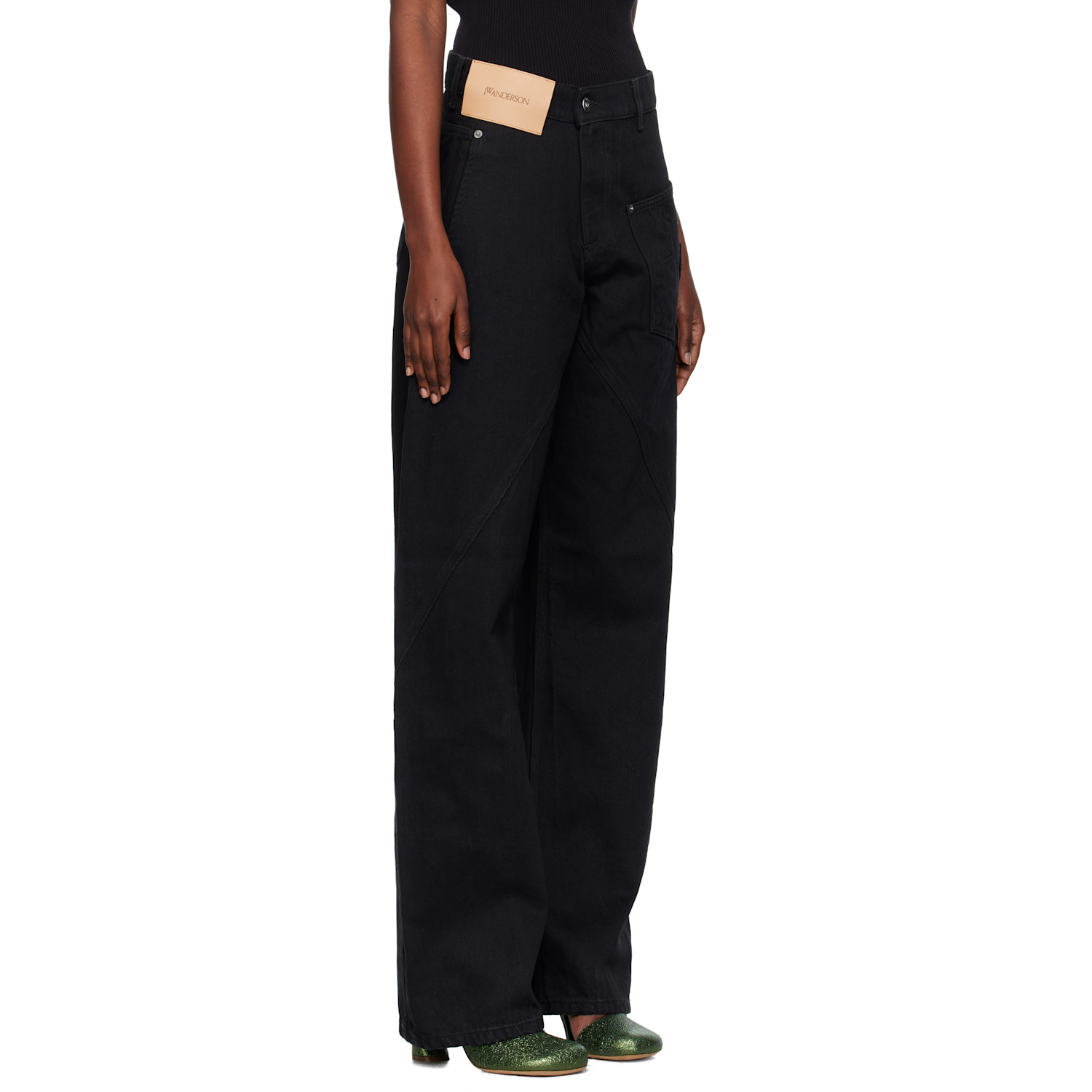  Jw Anderson Black Twisted Workwear Jeans 