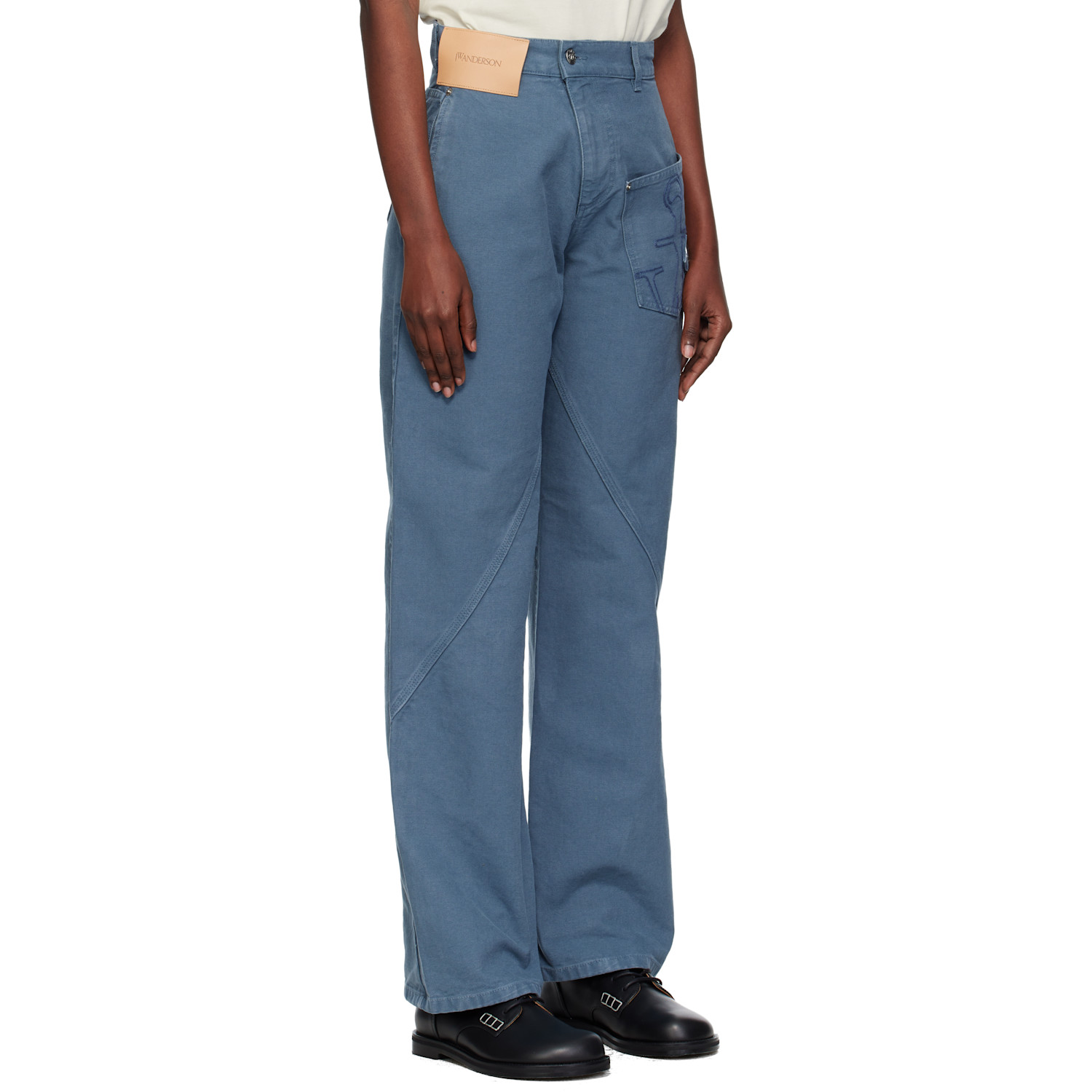  Jw Anderson Blue Twisted Workwear Trousers 