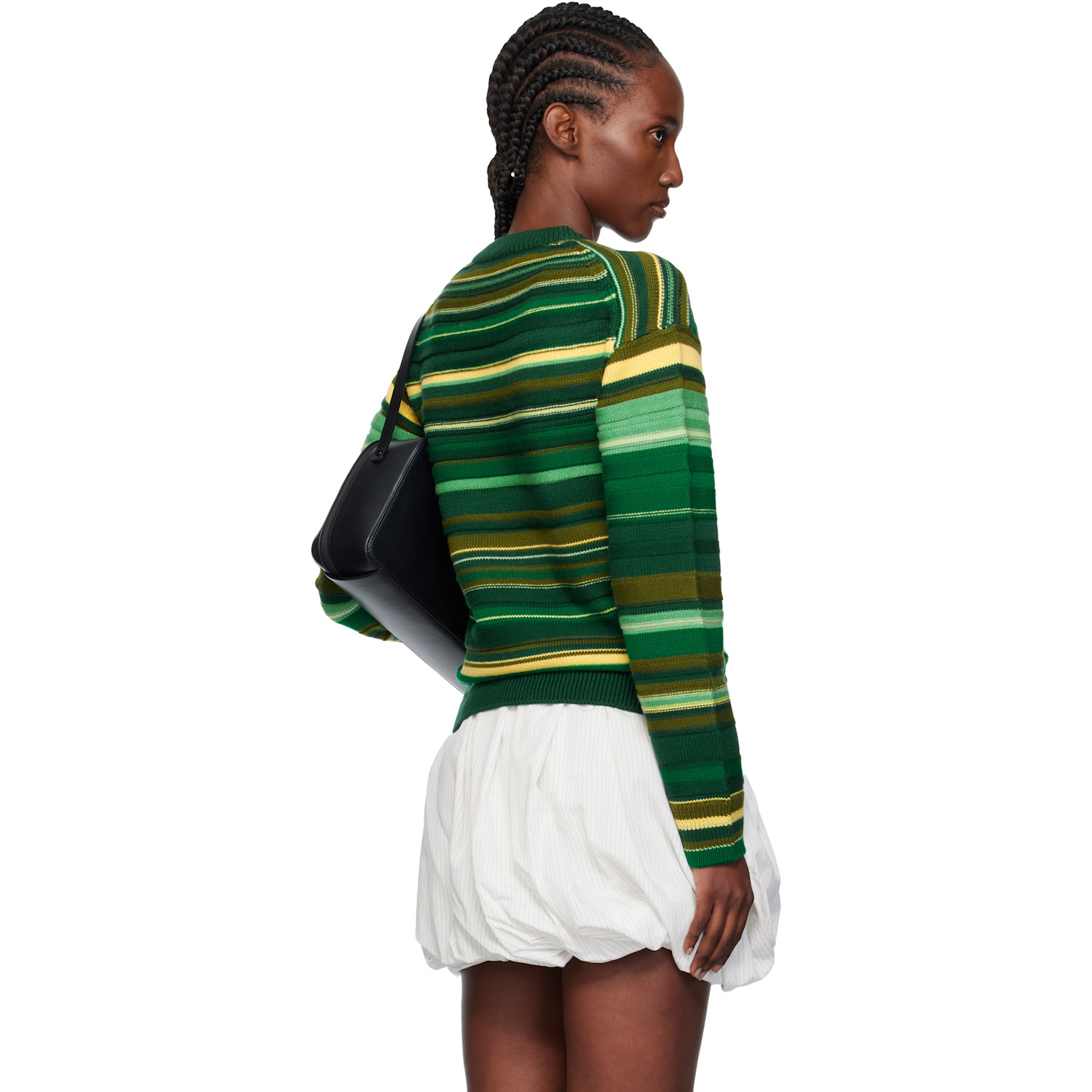  Jw Anderson Green Multi Stripe Sweater 