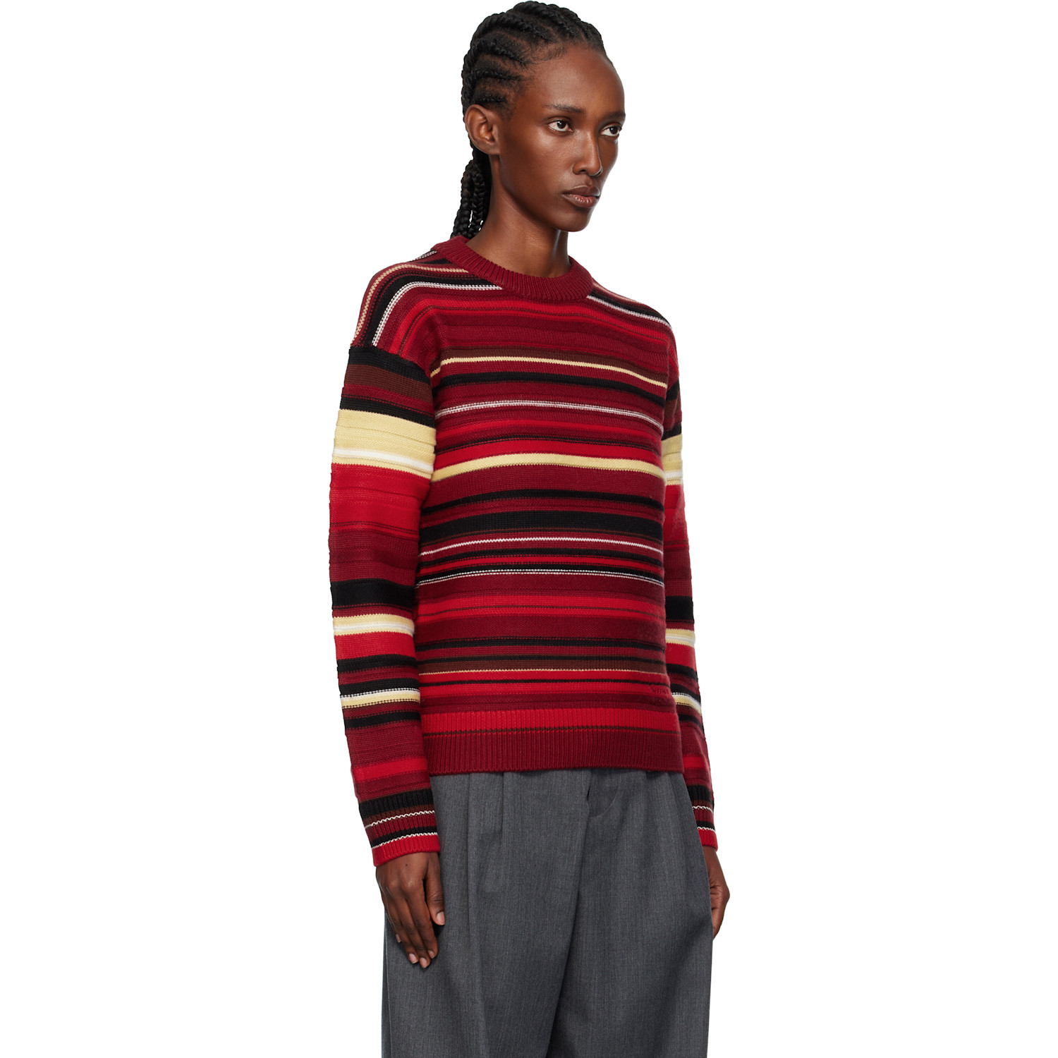  Jw Anderson Red Multi Stripe Sweater 