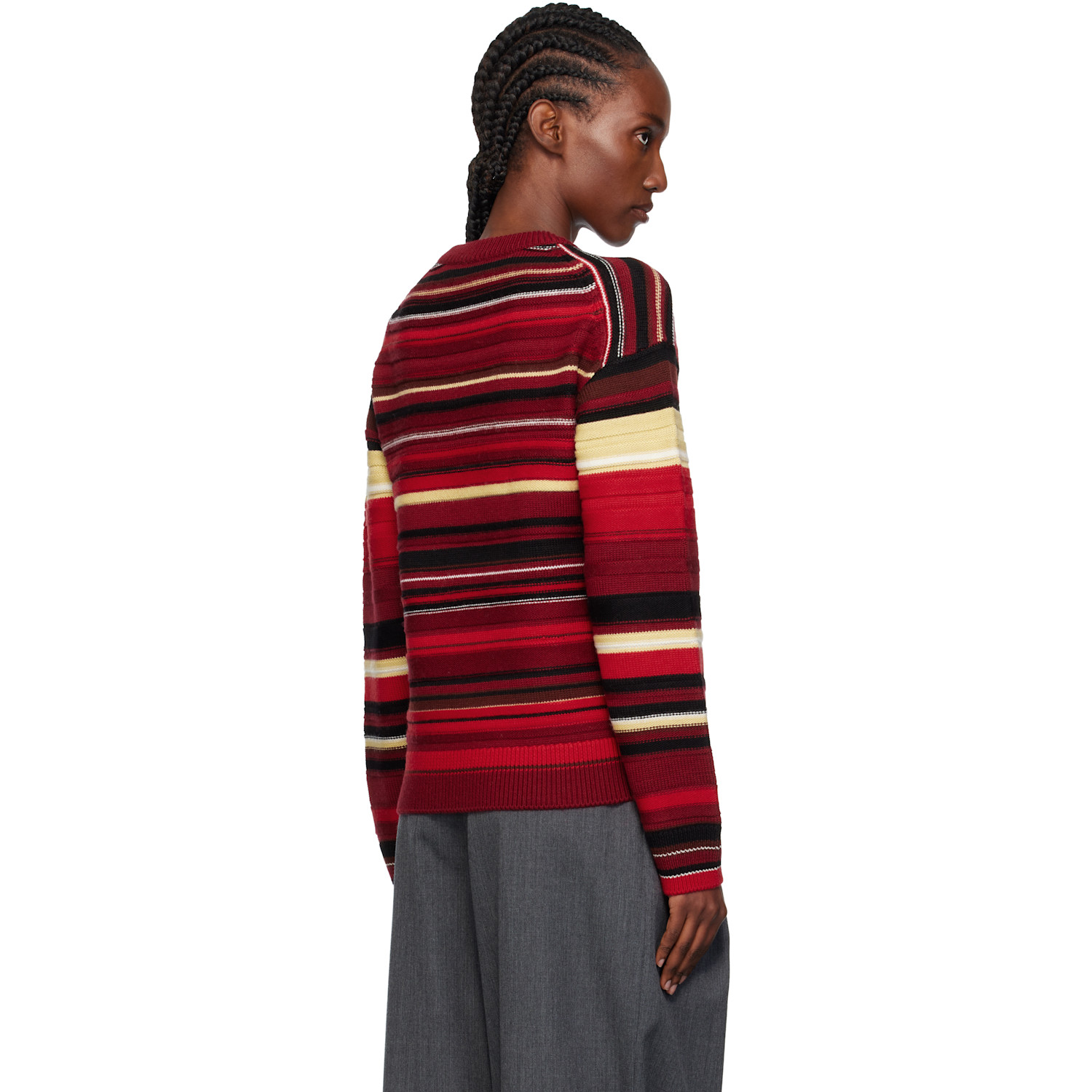  Jw Anderson Red Multi Stripe Sweater 