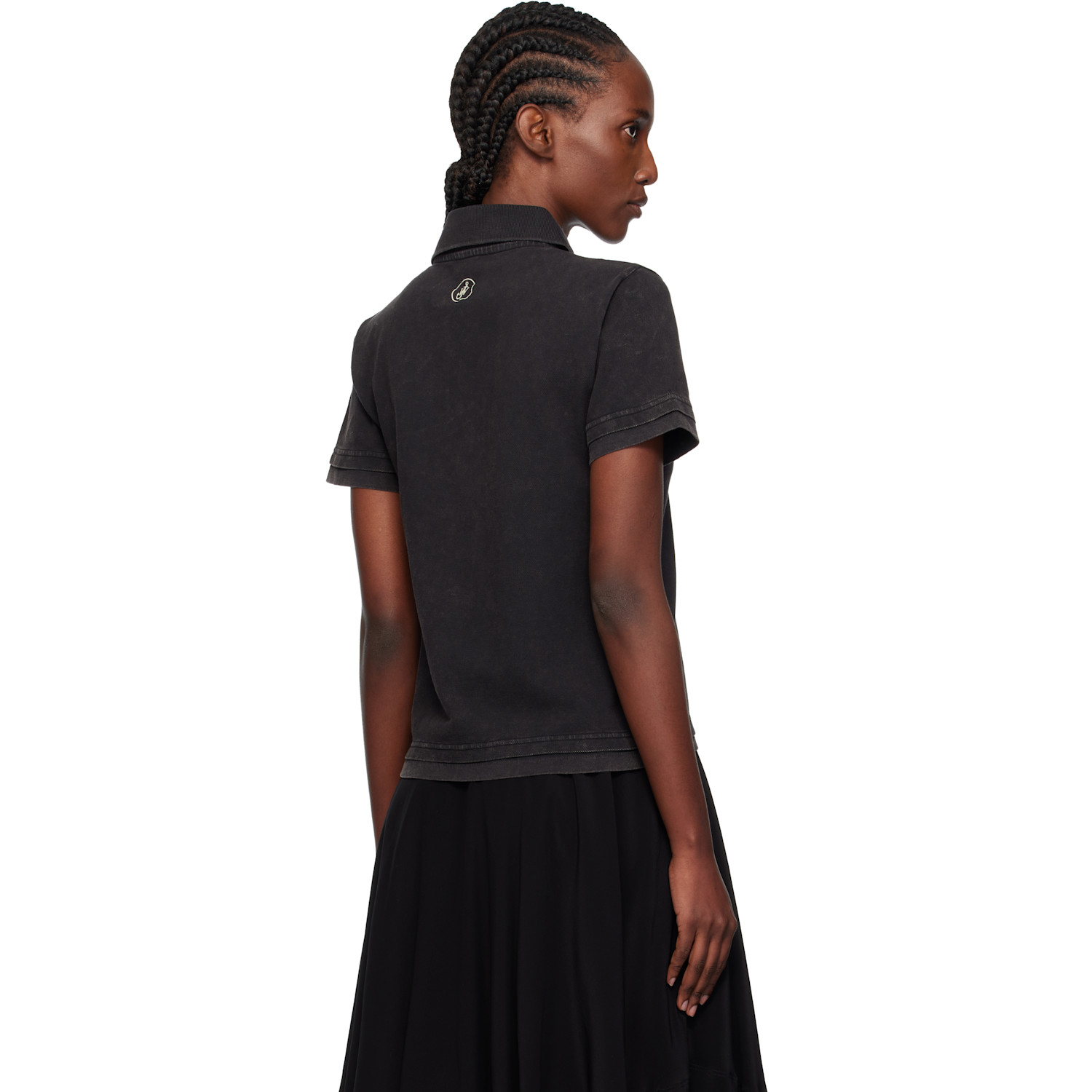  Jw Anderson Black Layered Short Sleeve Polo 