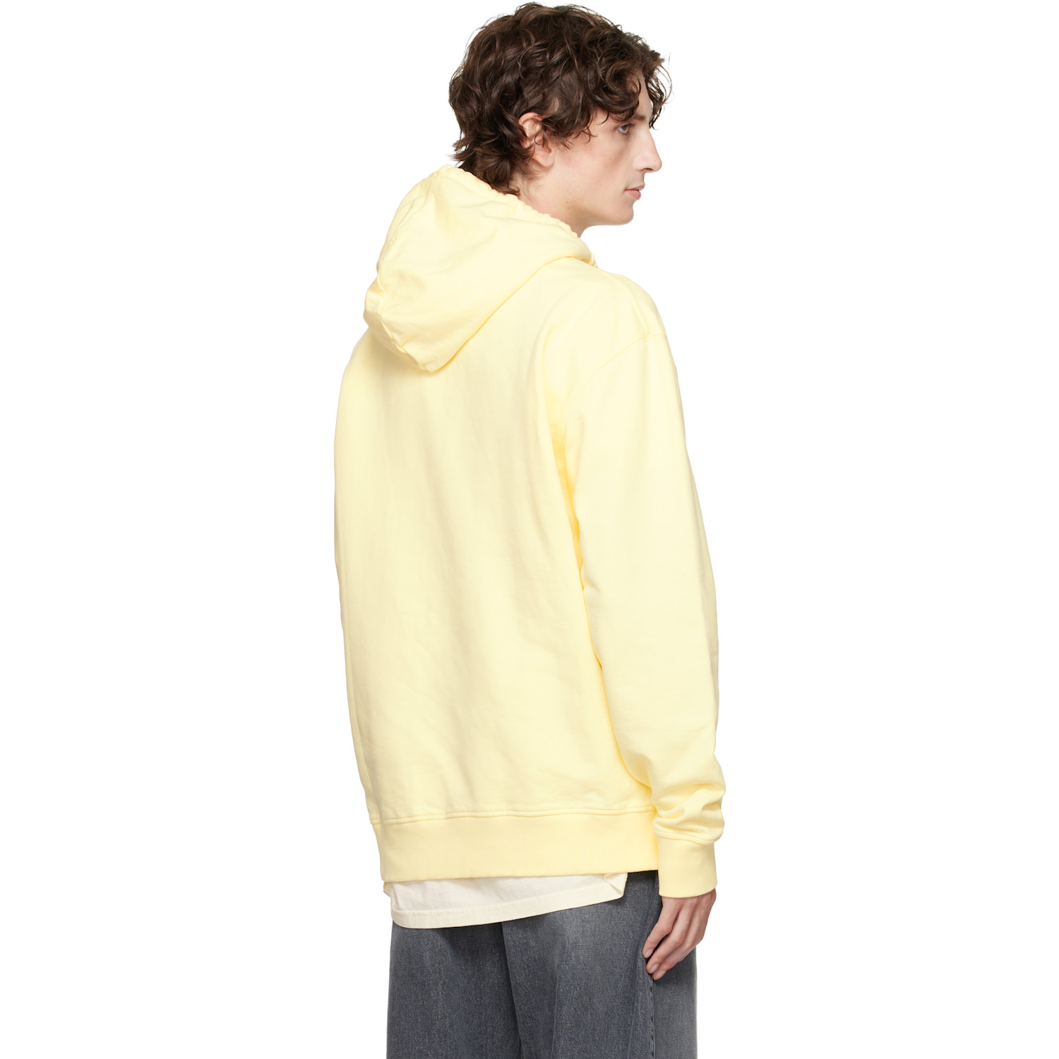  Jw Anderson Yellow Logo Embroidery Hoodie 