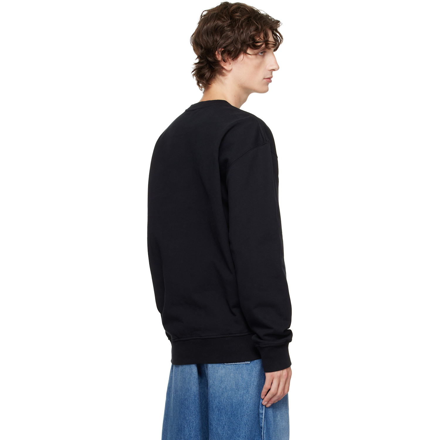 Jw Anderson Black Logo Embroidery Sweatshirt 
