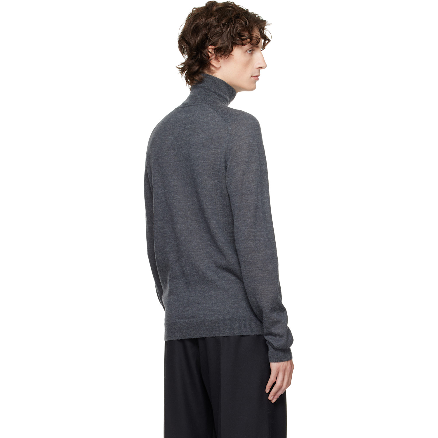  Jw Anderson Gray Logo Turtleneck 