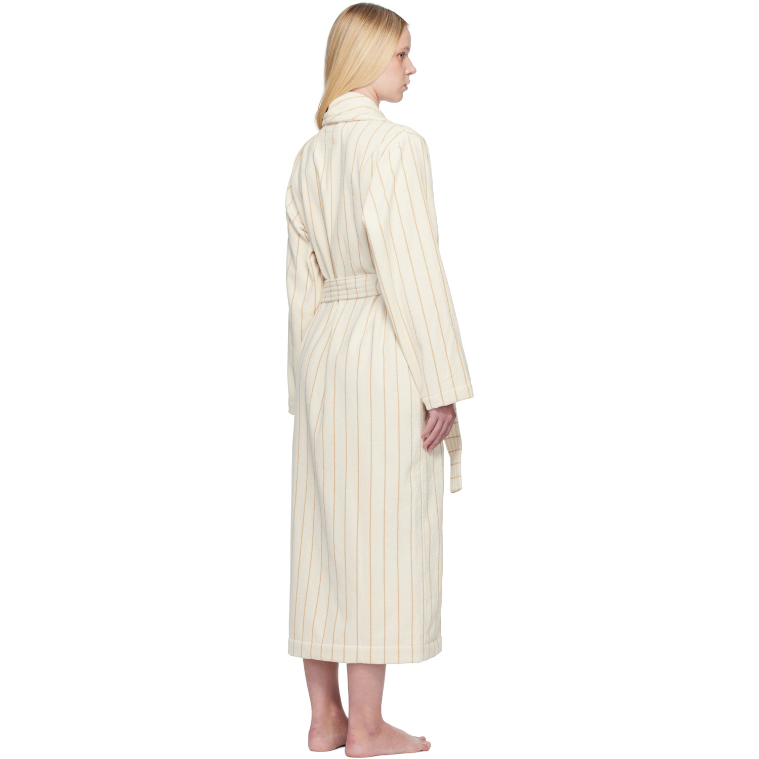  Tekla Beige Terry Classic Bathrobe 