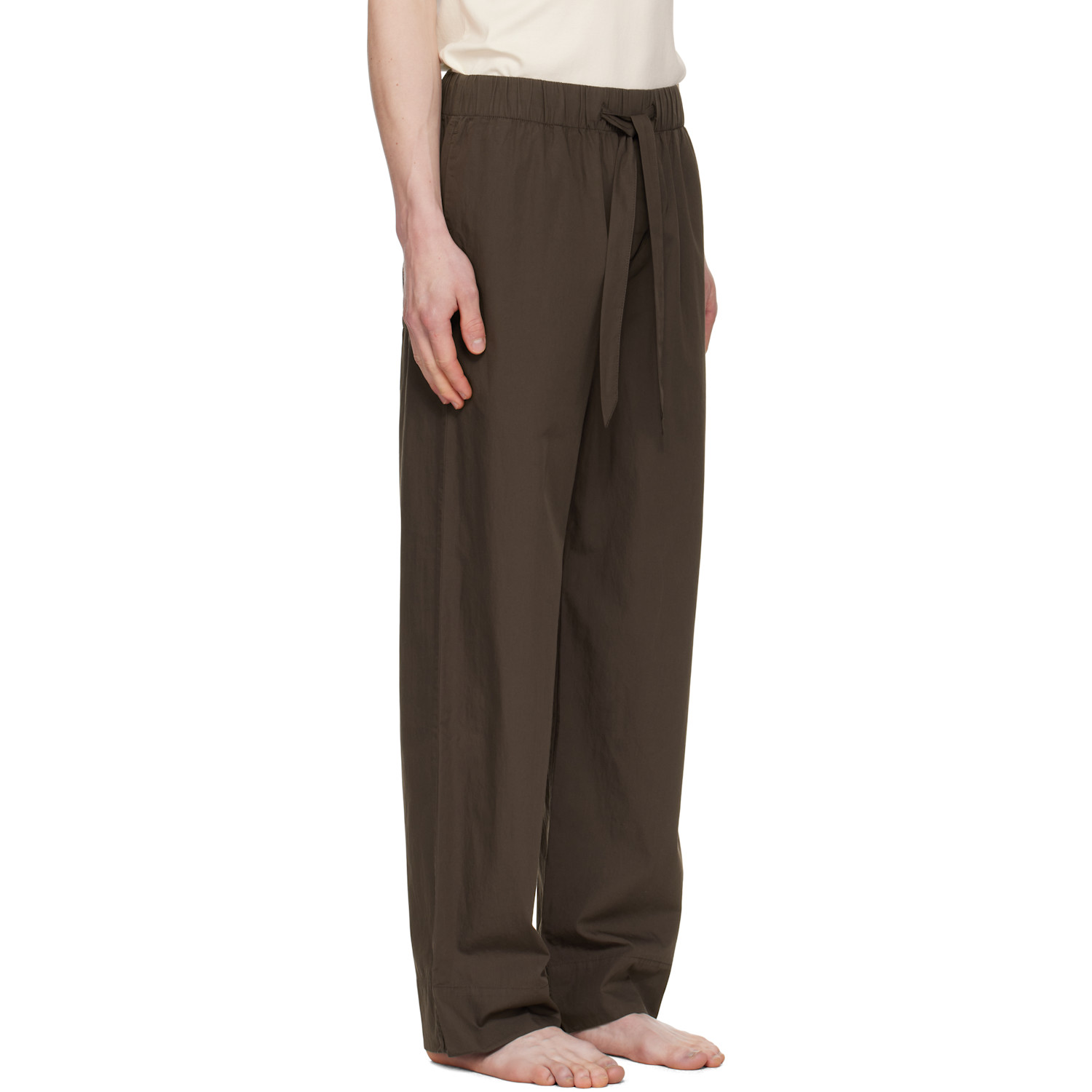  Tekla Brown Poplin Pyjama Pants 