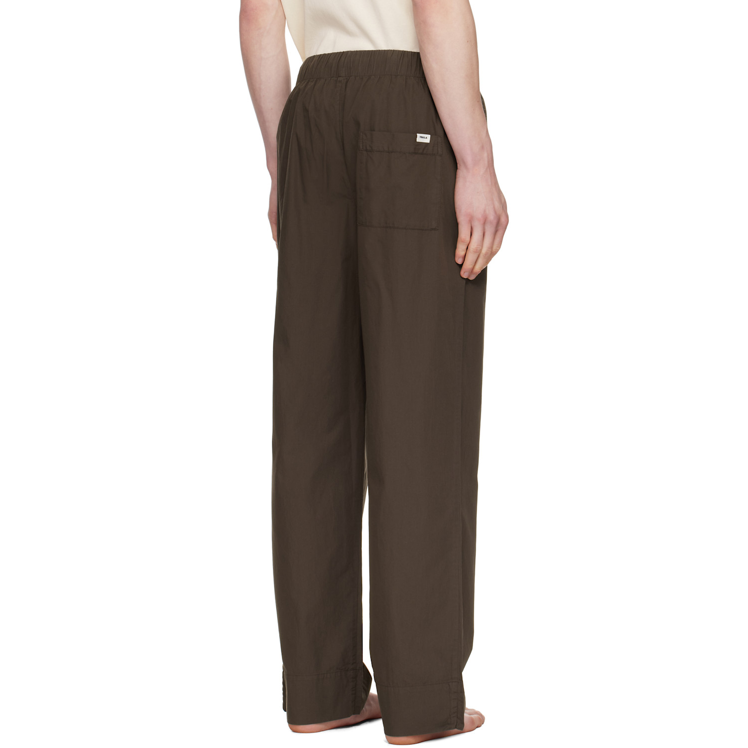  Tekla Brown Poplin Pyjama Pants 