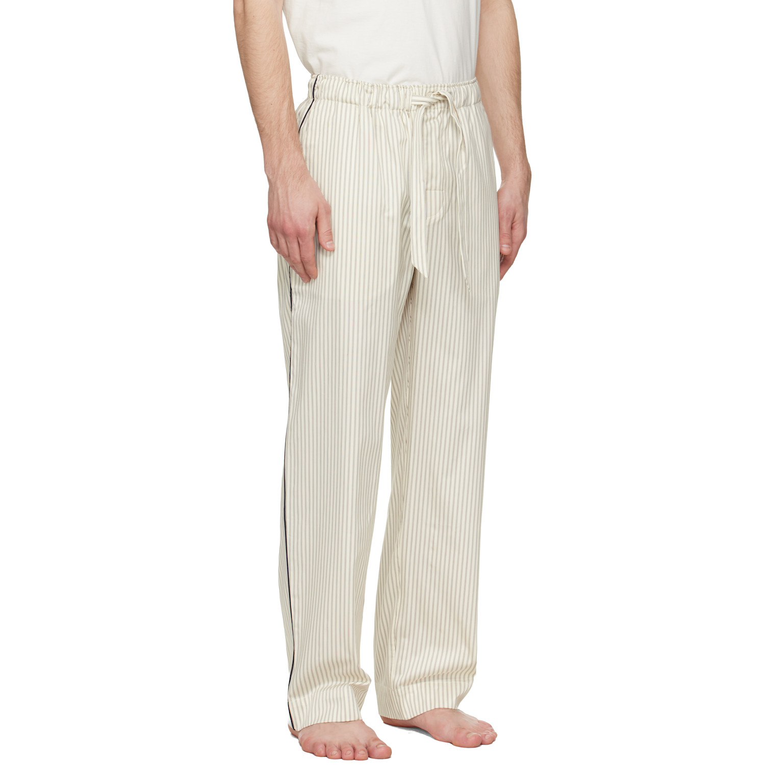  Tekla Beige Sateen Pyjama Pants 