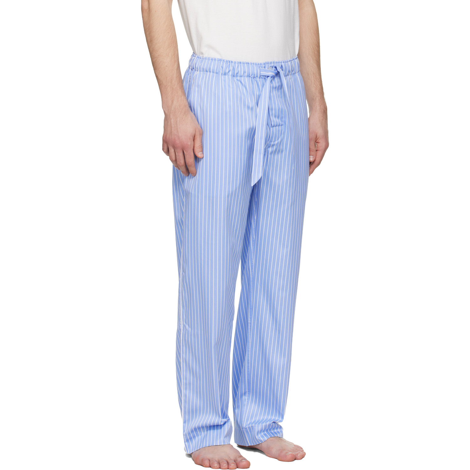  Tekla Blue Sateen Pyjama Pants 