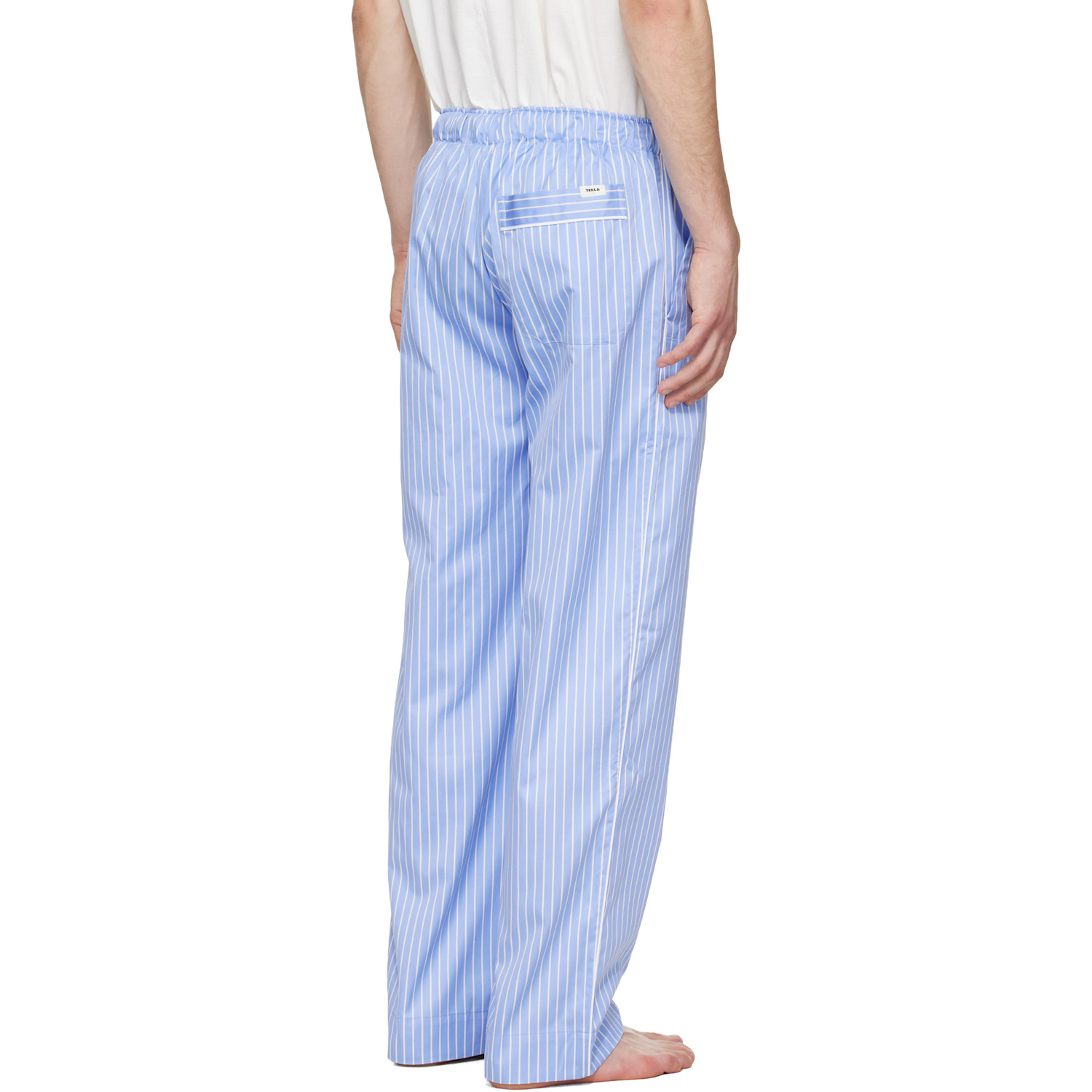  Tekla Blue Sateen Pyjama Pants 