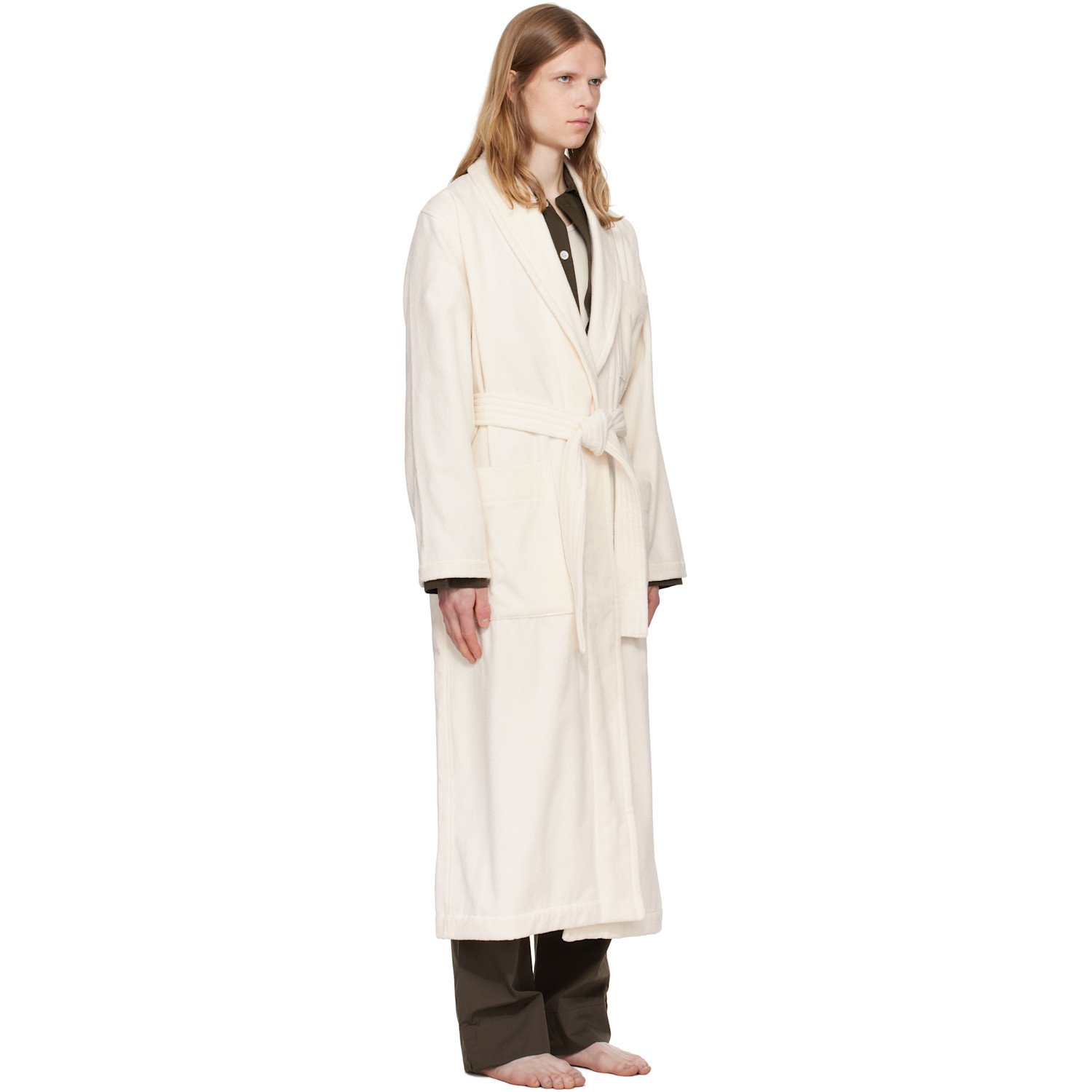  Tekla Off-white Terry Classic Bathrobe 