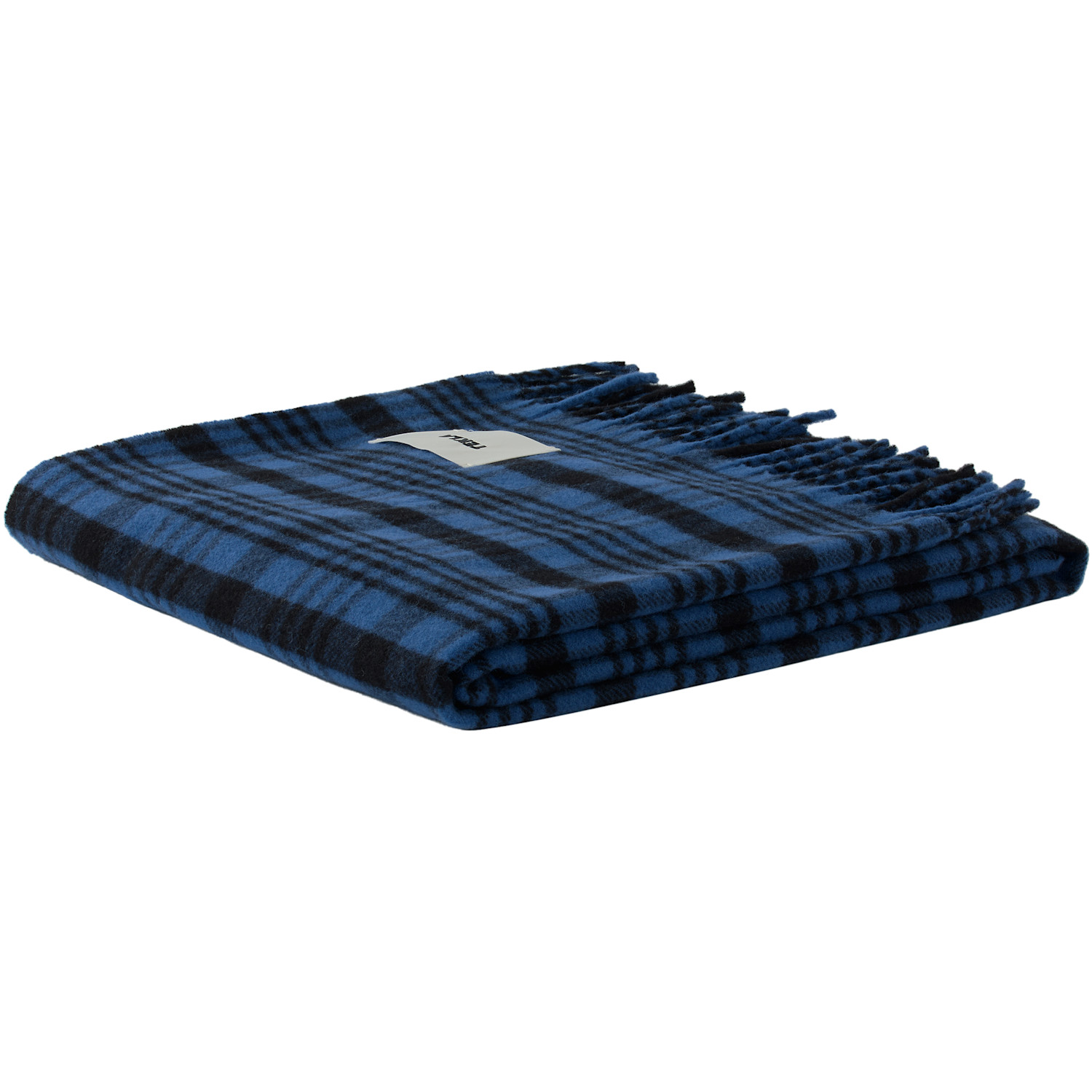  Tekla Navy Fringed Blanket 