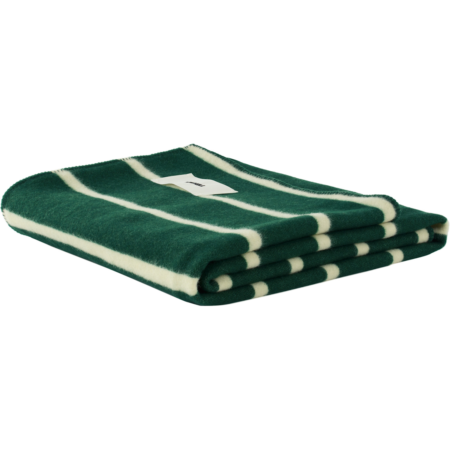  Tekla Beige & Green Lambswool Blanket 