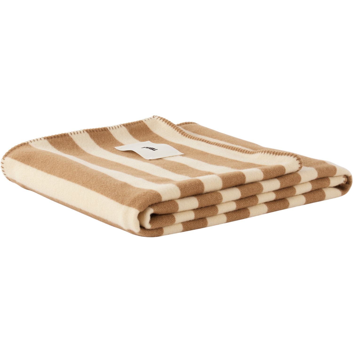  Tekla Beige & Tan Lambswool Blanket 
