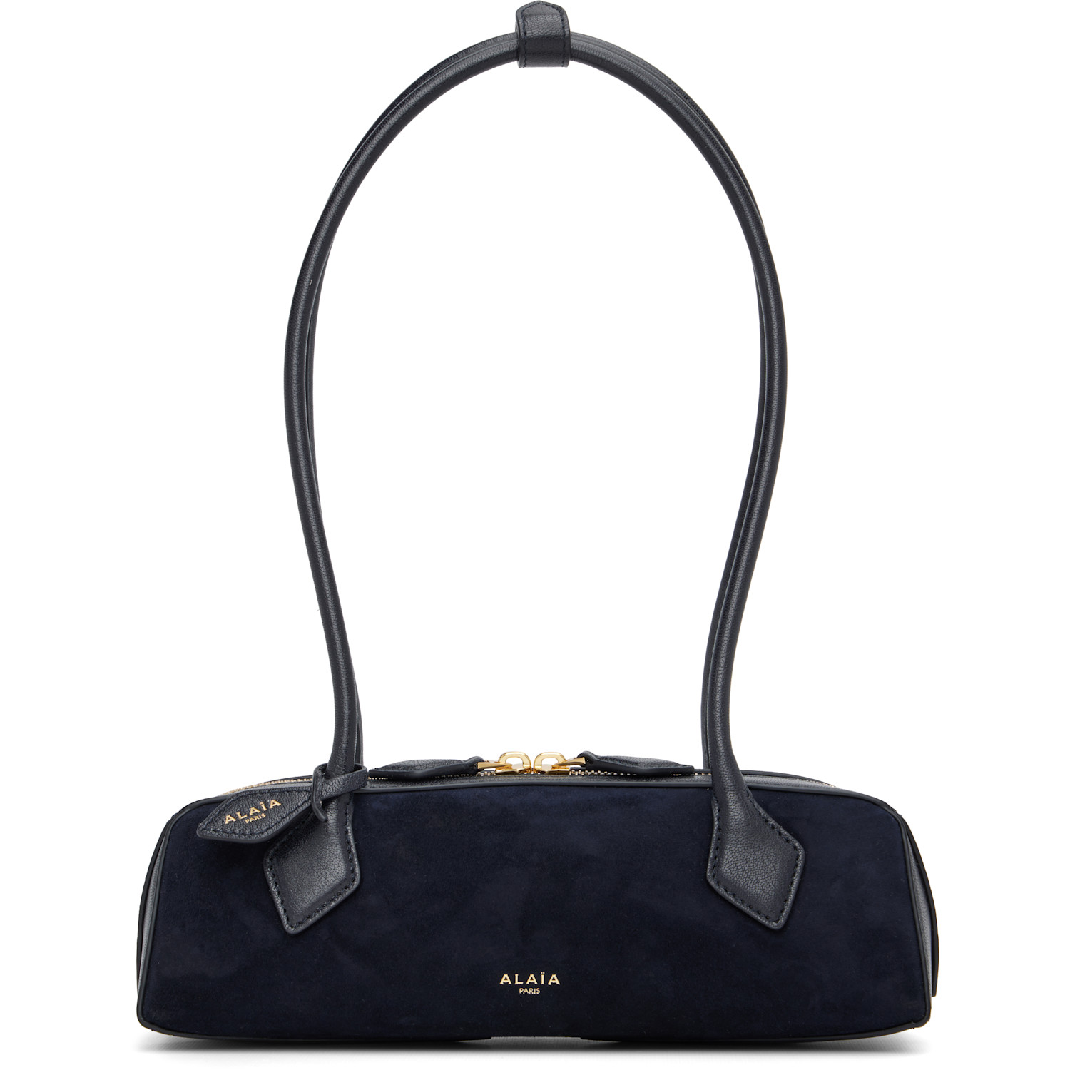 ALAÏA Black 'Le Teckel' Small Bi-Material Bag