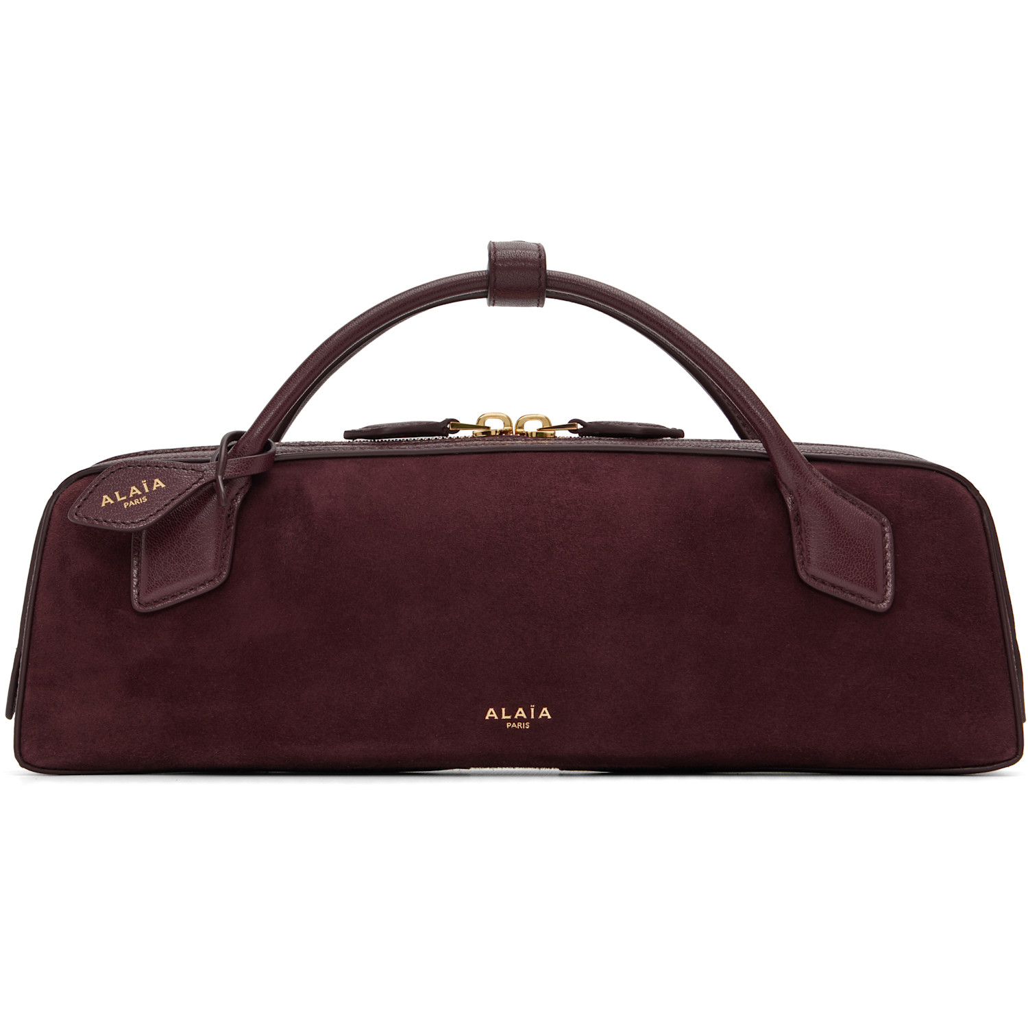 ALAÏA Burgundy 'Le Teckel' Clutch Bag