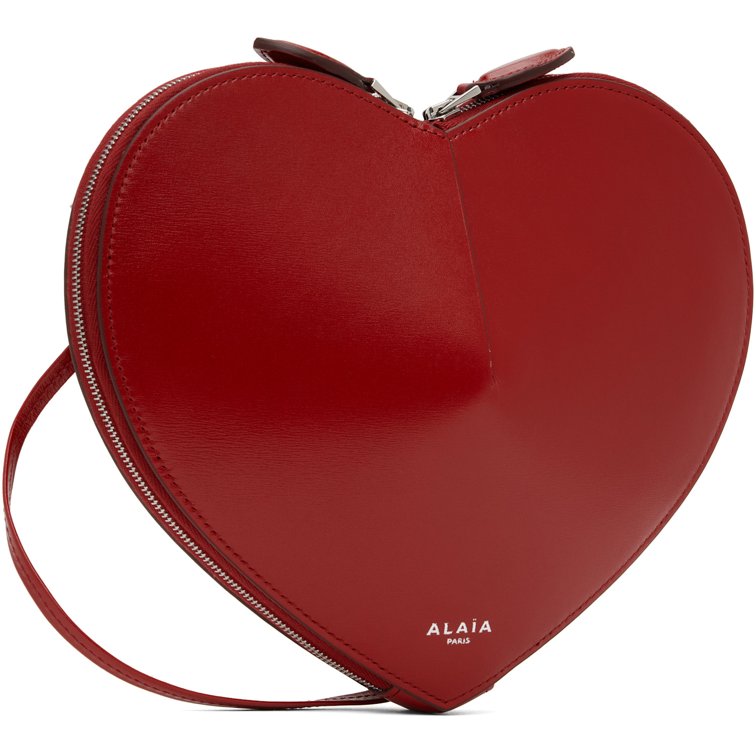  Alaïa Red 'le Coeur' Calfskin Bag 
