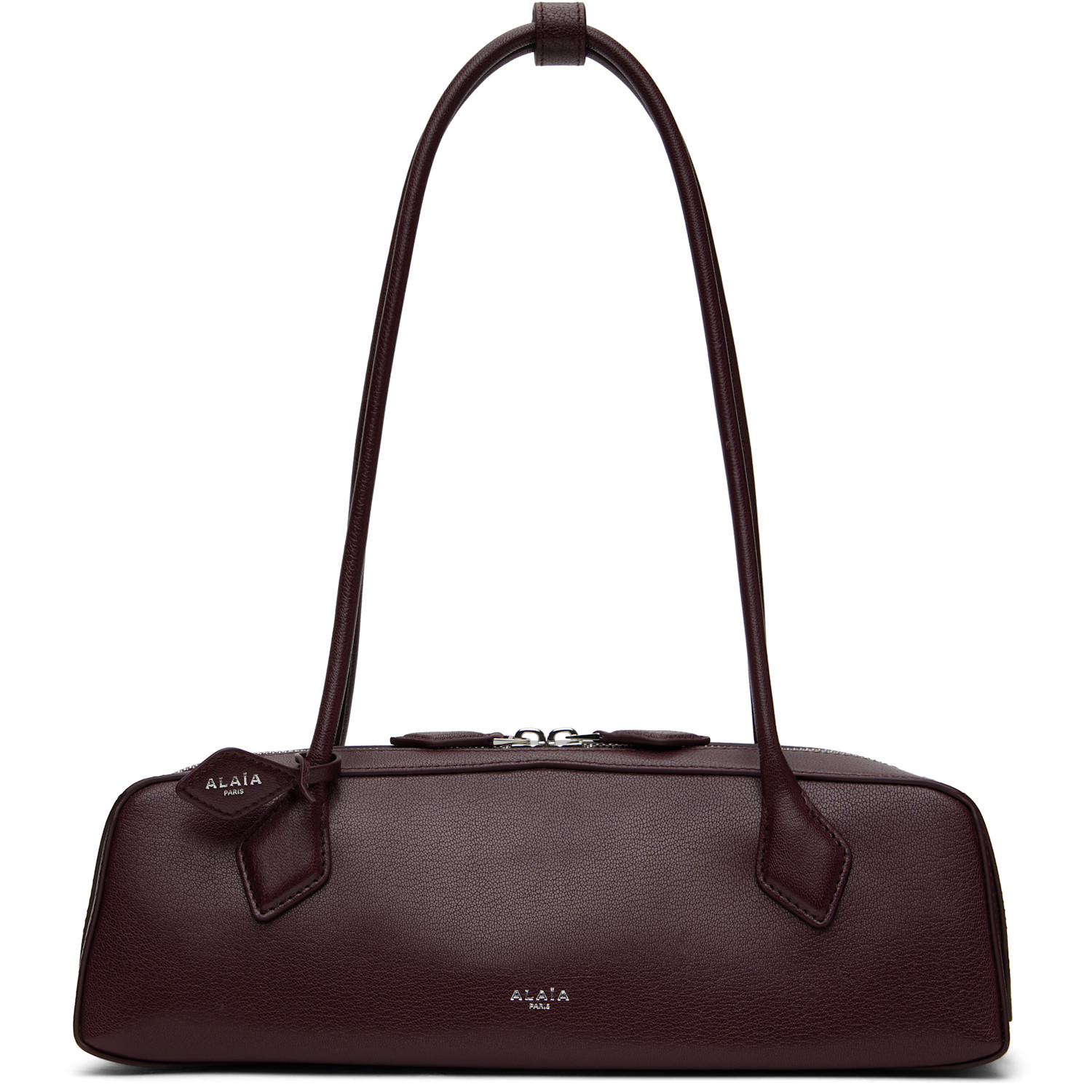 ALAÏA Burgundy 'Le Teckel' Medium Bag