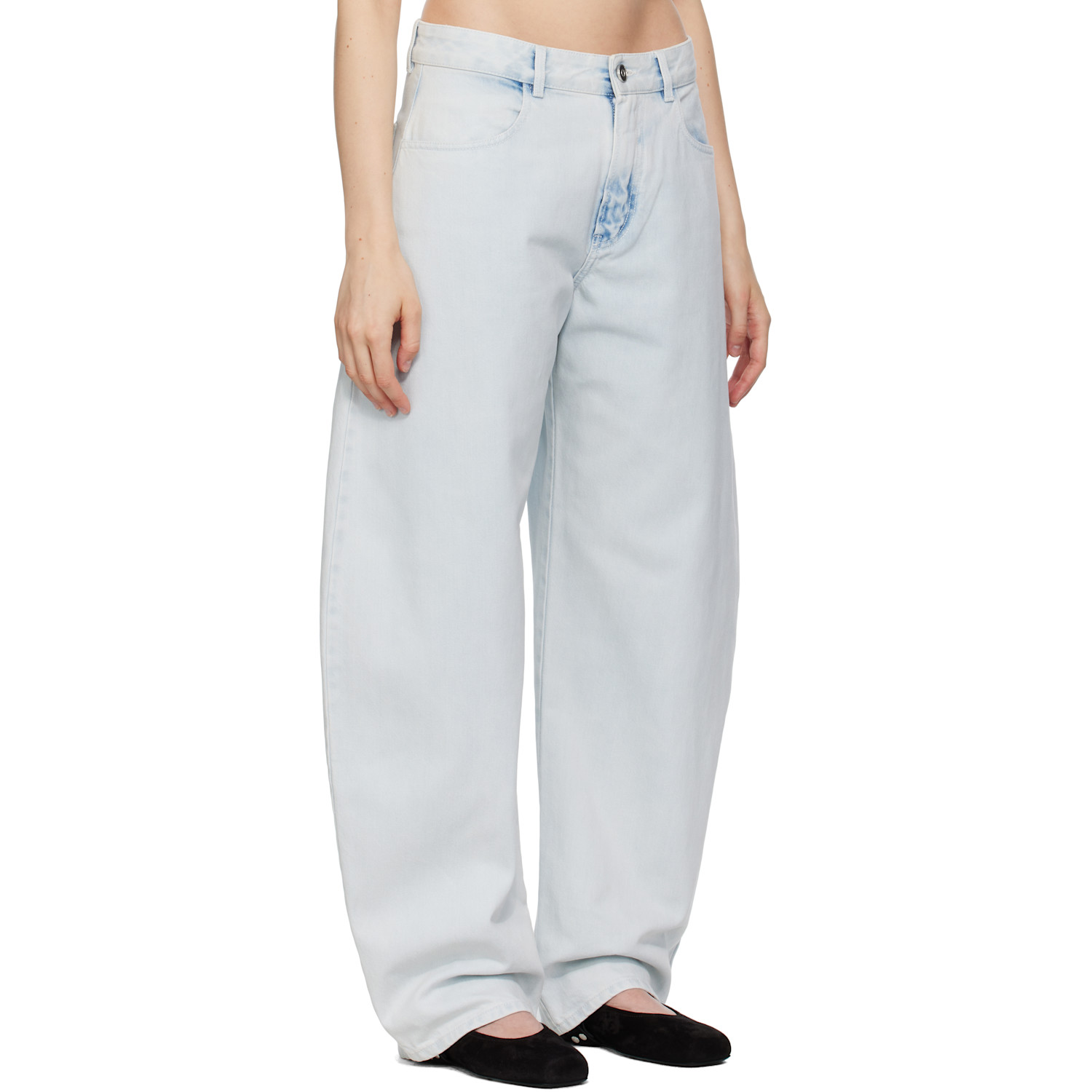  Alaïa Blue Low Waist Round Jeans 