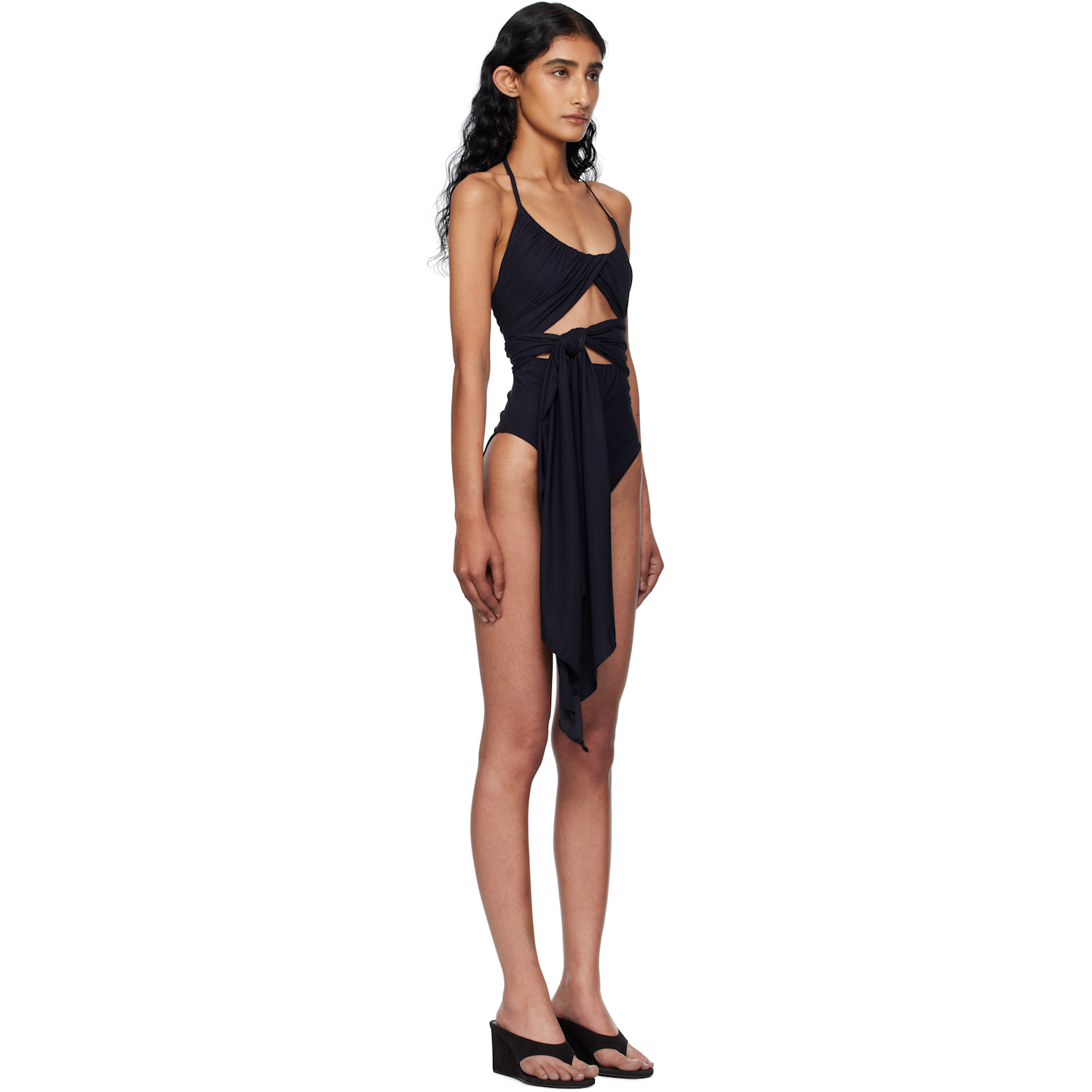  Alaïa Black Cross Two-piece Swimsuit 