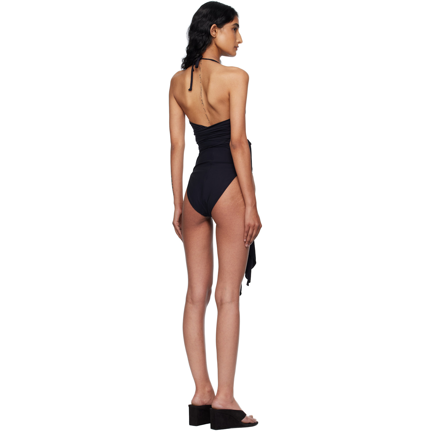 Alaïa Black Cross Two-piece Swimsuit 