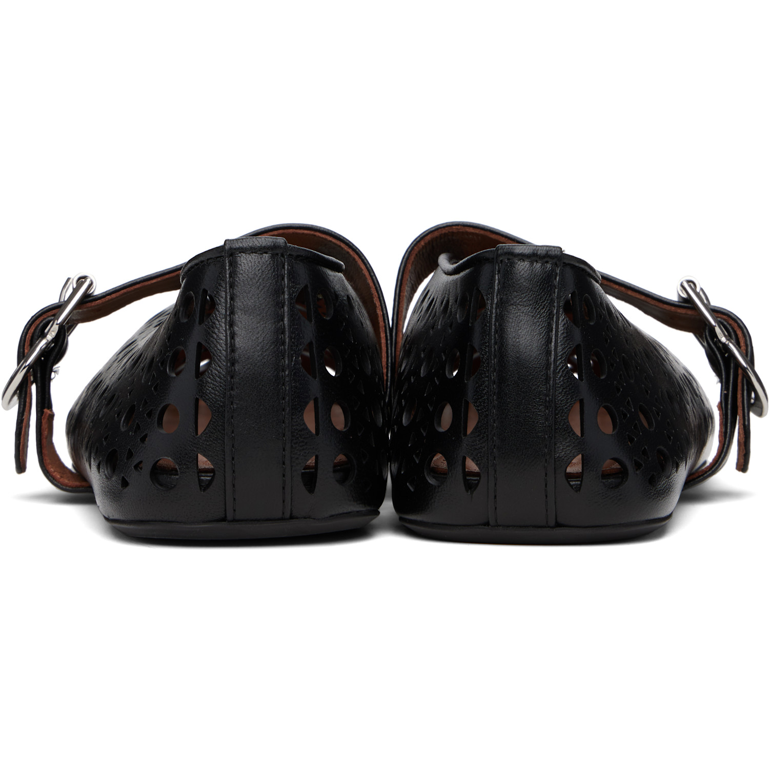  Alaïa Black Vienne Lambskin Ballerina Flats 