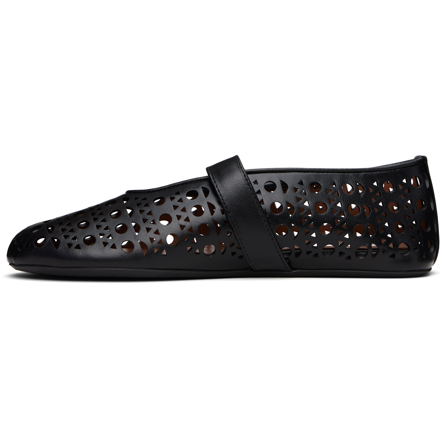  Alaïa Black Vienne Lambskin Ballerina Flats 