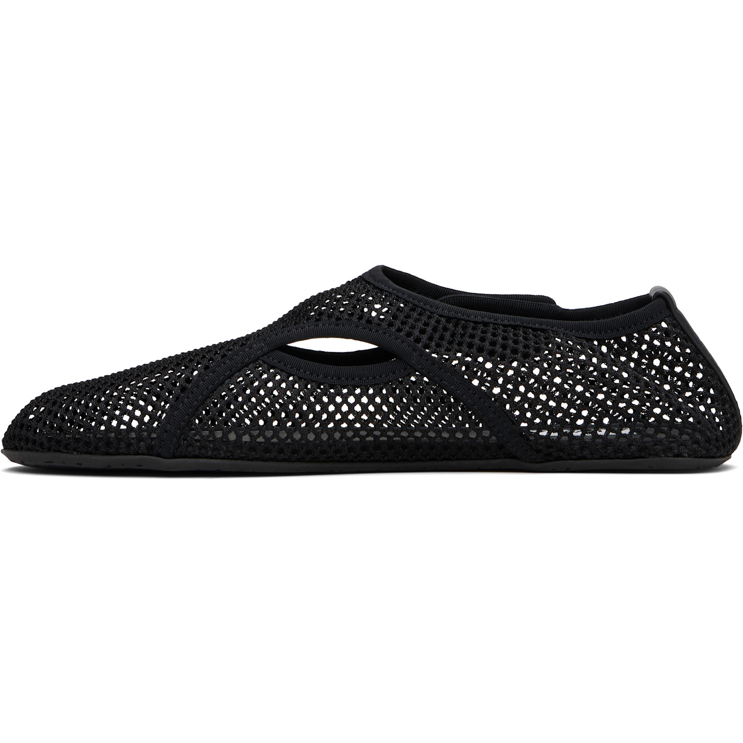  Alaïa Black Fishnet Ballerina Flats 