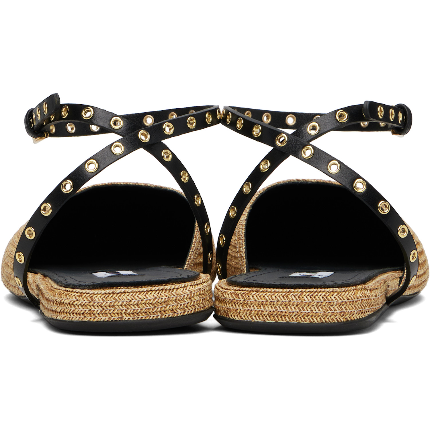  Alaïa Beige Paper Straw Ballerina Flats 