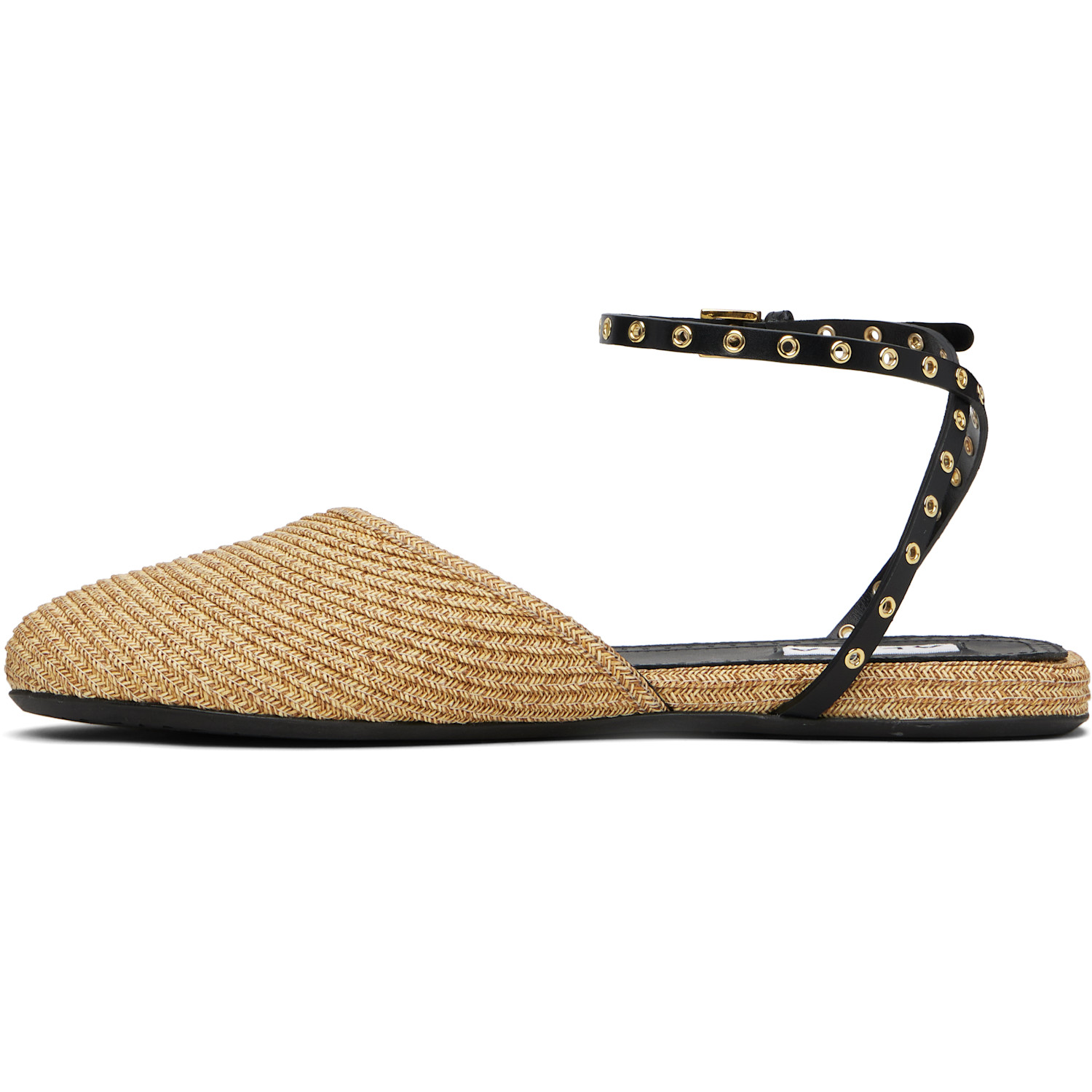  Alaïa Beige Paper Straw Ballerina Flats 