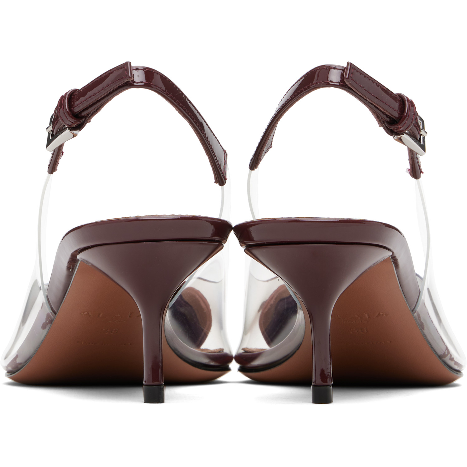  Alaïa Burgundy 'le Coeur' Heels 