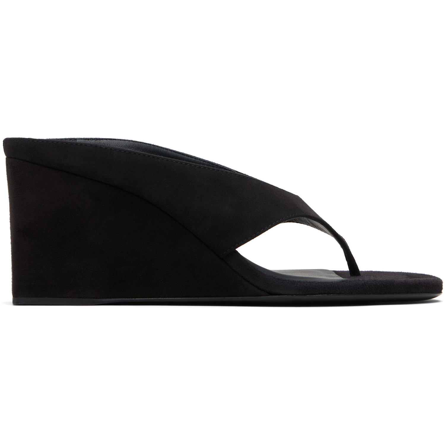 ALAÏA Black Cube Thong Mule Sandals