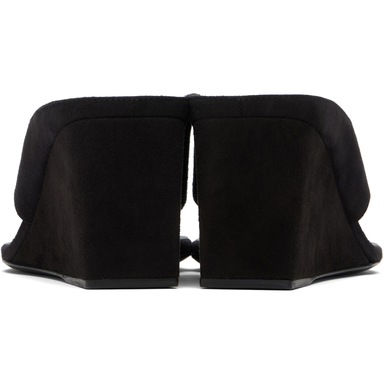 Alaïa Black Cube Thong Mule Sandals 