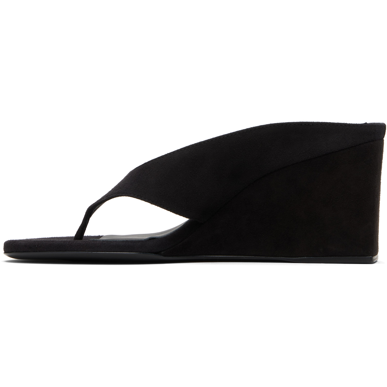  Alaïa Black Cube Thong Mule Sandals 