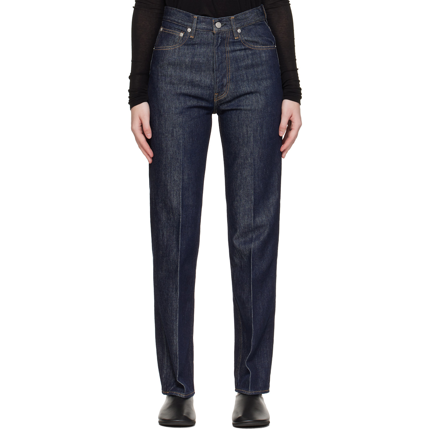 AURALEE Indigo Hard Twist Denim 5P Jeans