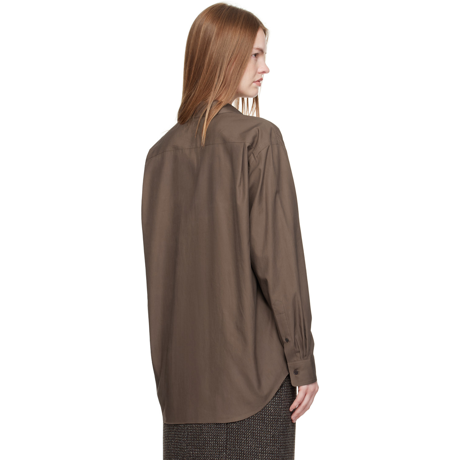  Auralee Brown Washed Finx Twill Shirt 