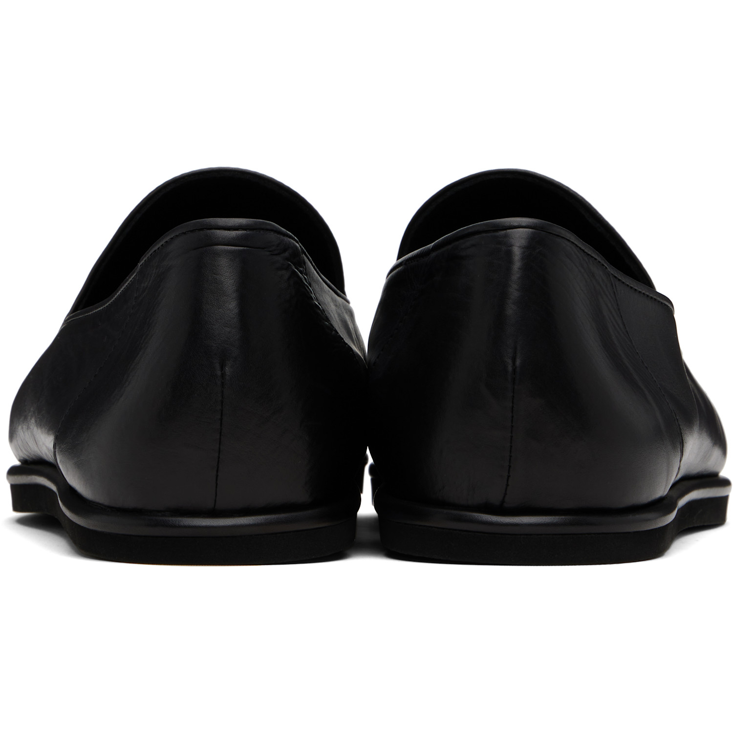  Auralee Black Soft Leather Loafers 