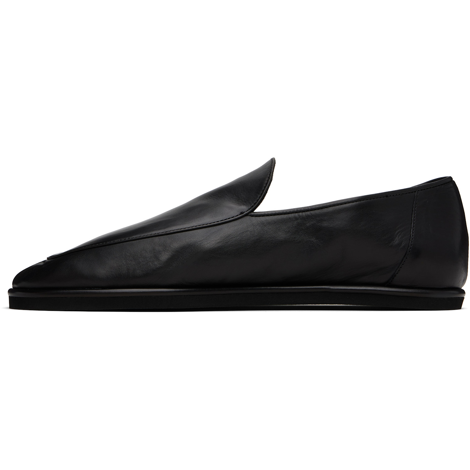  Auralee Black Soft Leather Loafers 