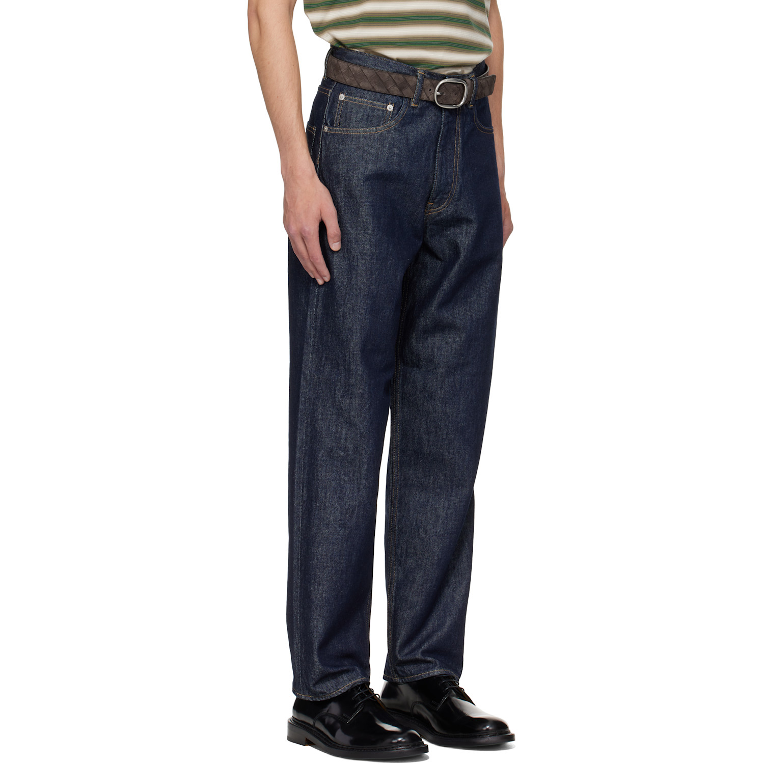  Auralee Indigo Hard Twist Denim Wide Jeans 