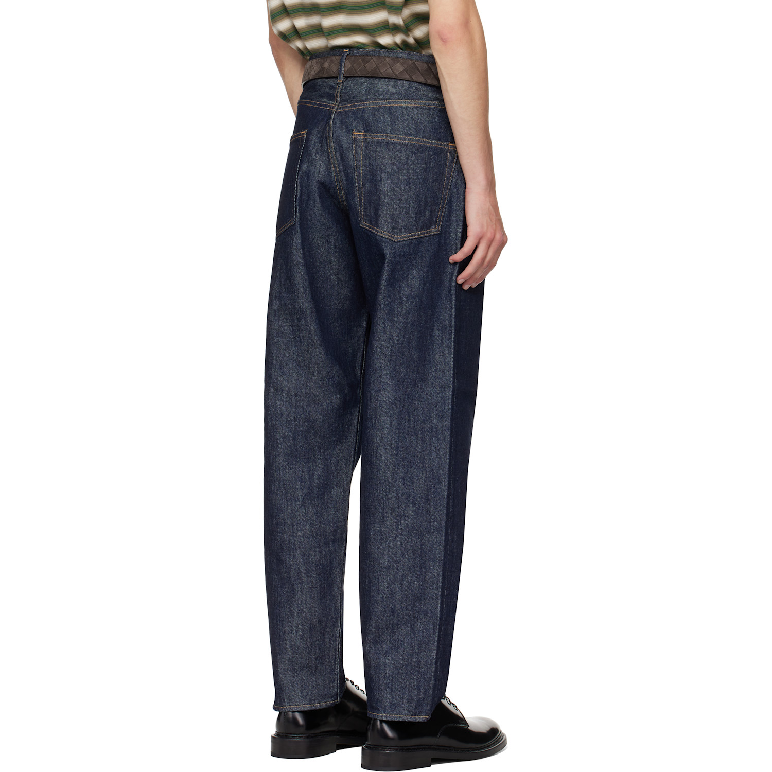 Auralee Indigo Hard Twist Denim Wide Jeans 