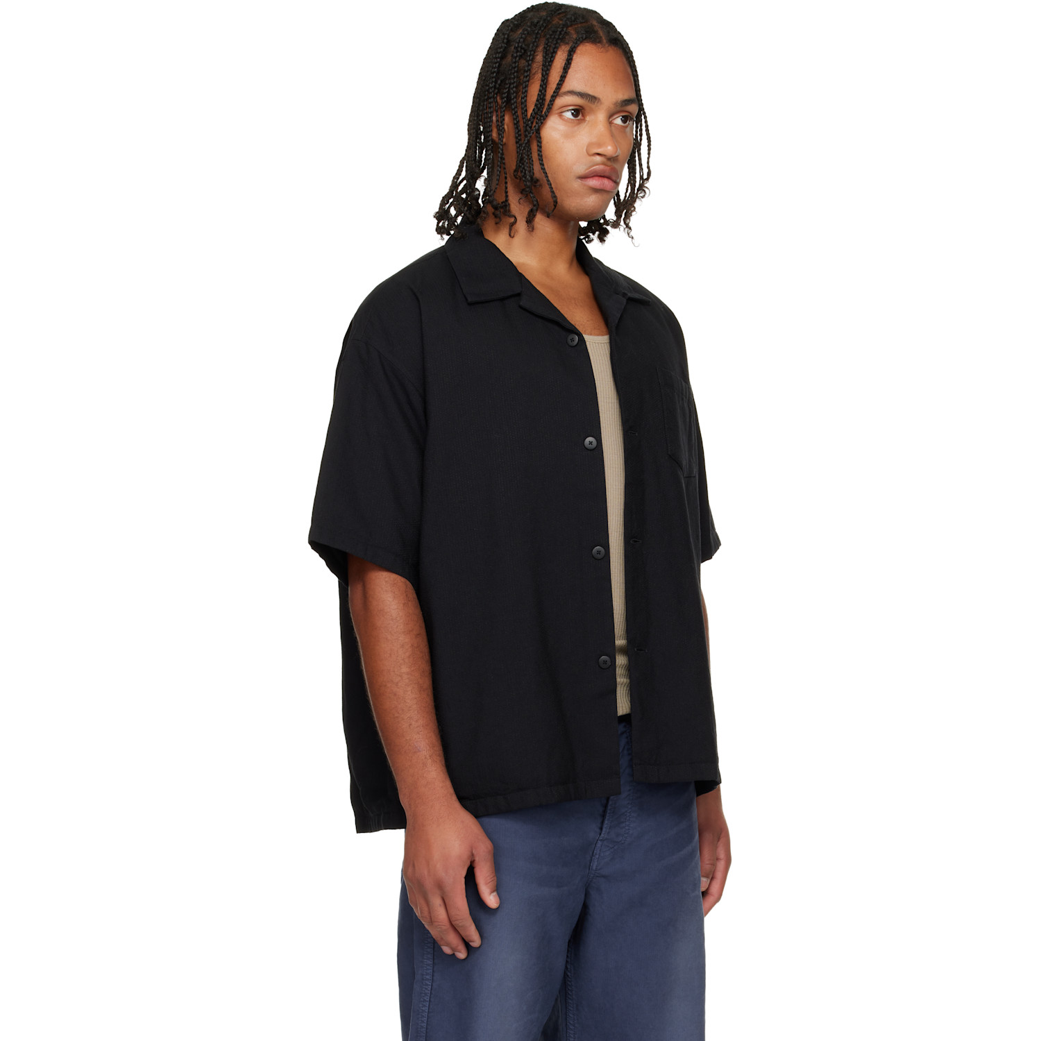  Visvim Black Wallis Short Sleeve Down Shirt 