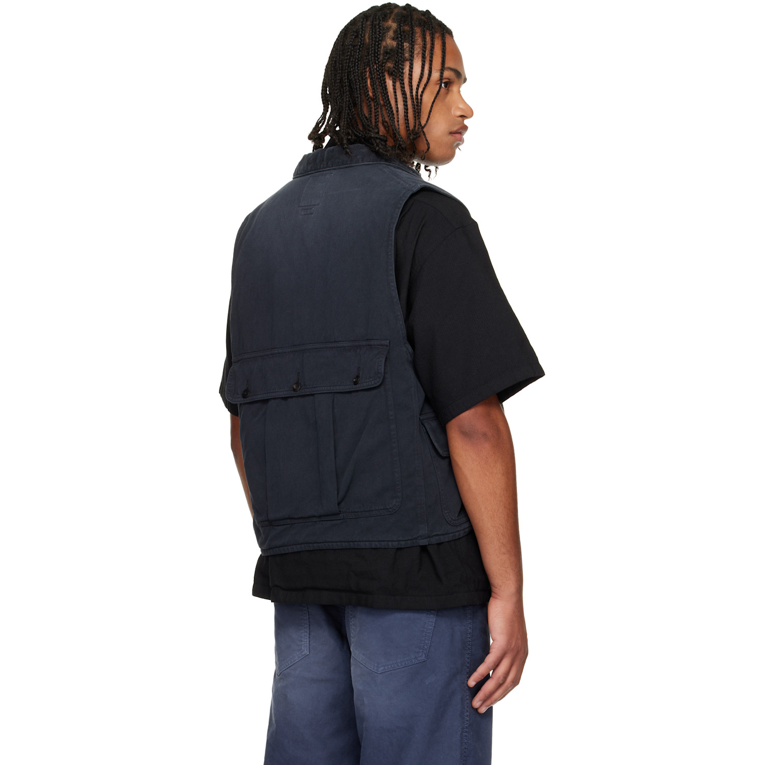  Visvim Black Matto Hunting Denim Vest 