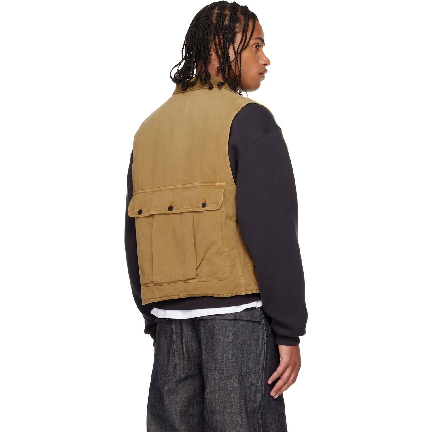  Visvim Tan Matto Hunting Denim Vest 