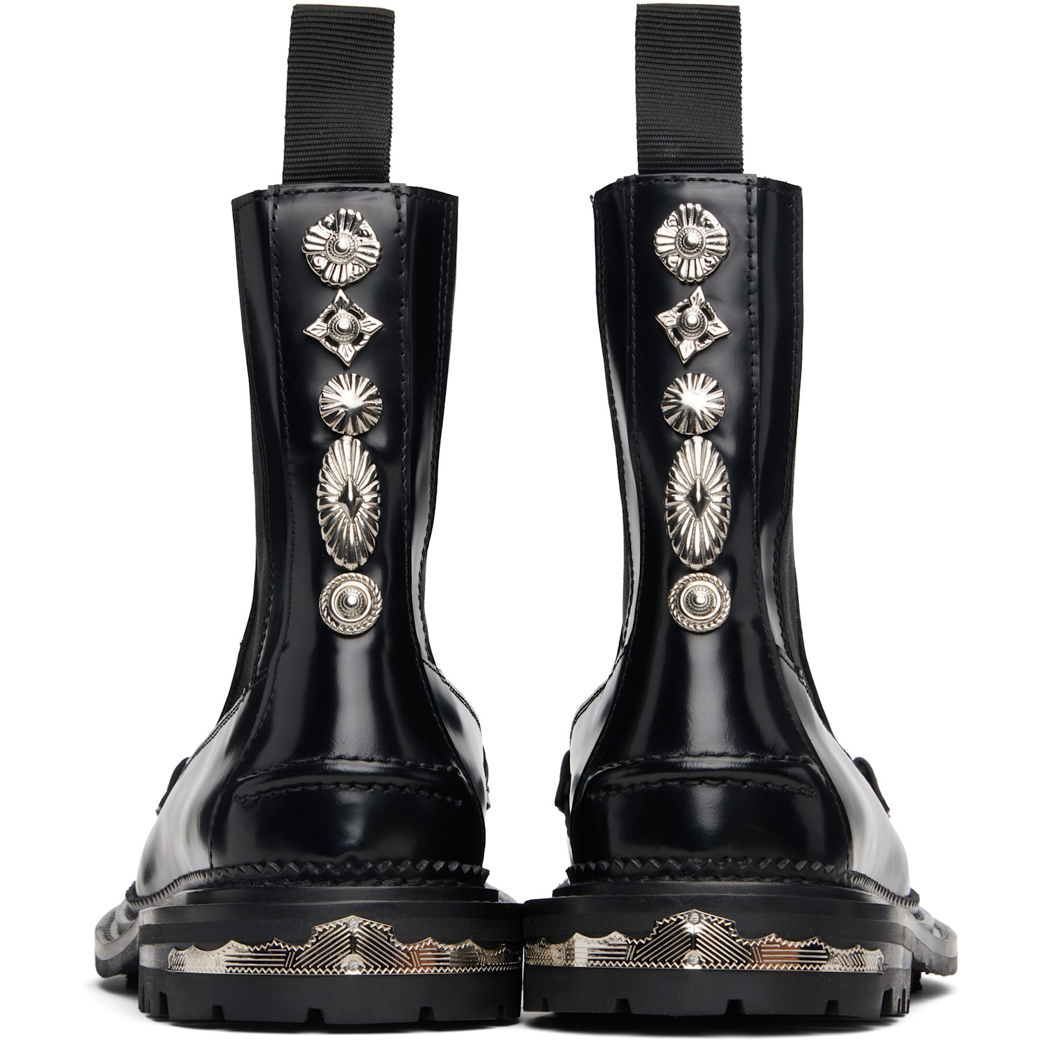 Toga Pulla Black Polido Chelsea Boots 