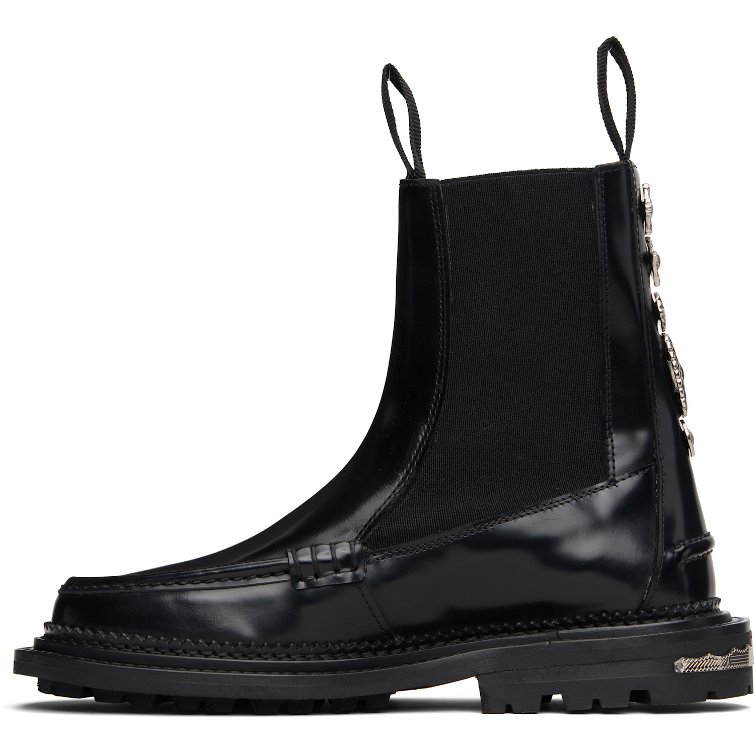  Toga Pulla Black Polido Chelsea Boots 