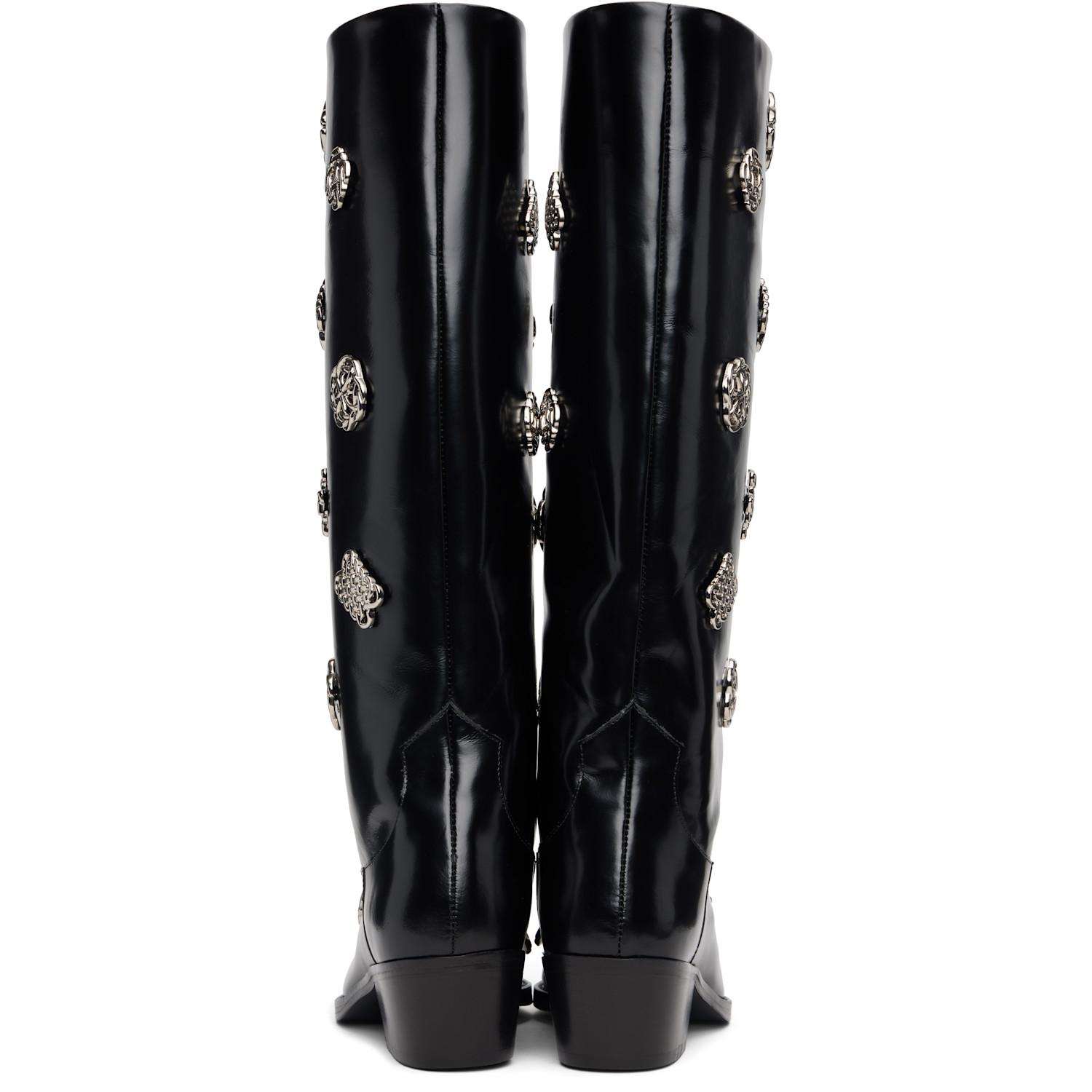  Toga Pulla Black Polido Tall Boots 
