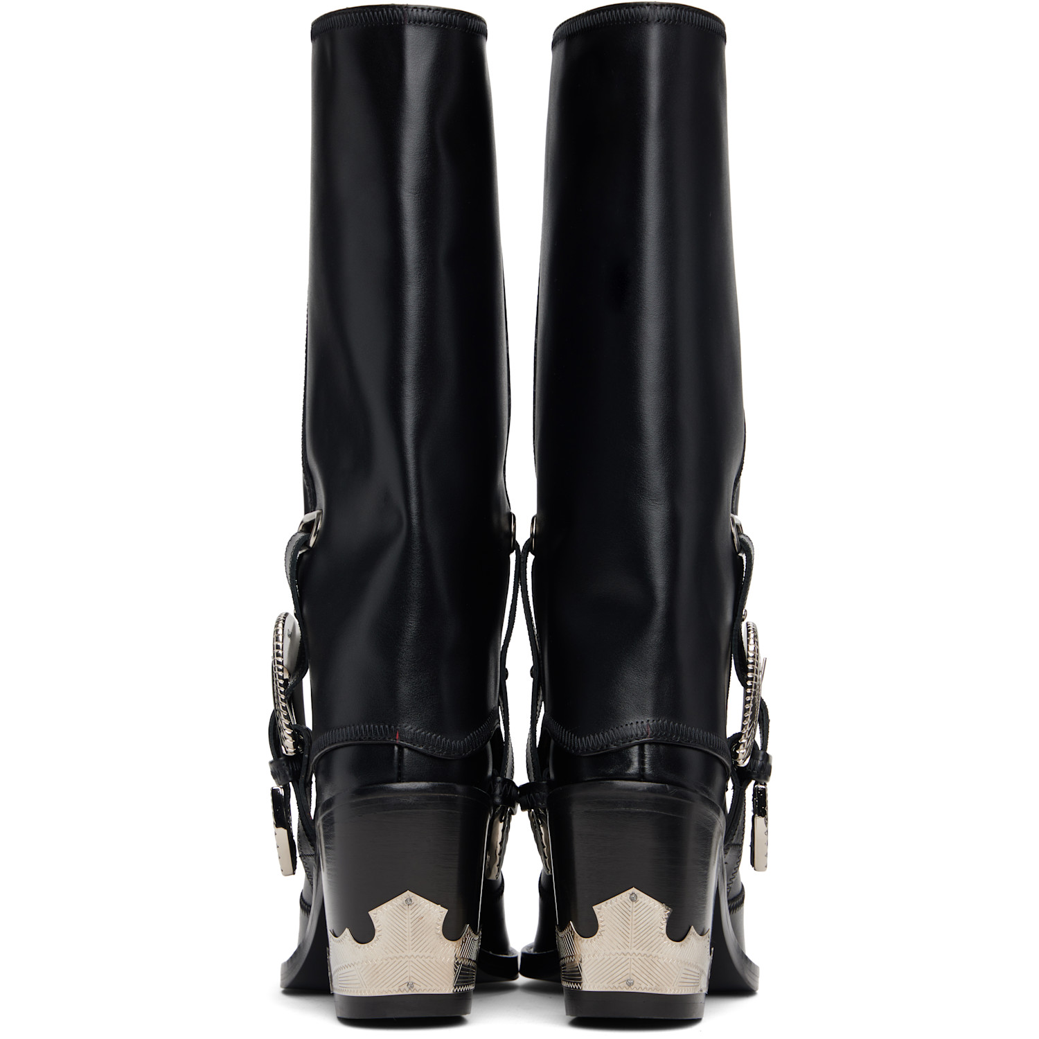  Toga Pulla Black Western Style Tall Boots 