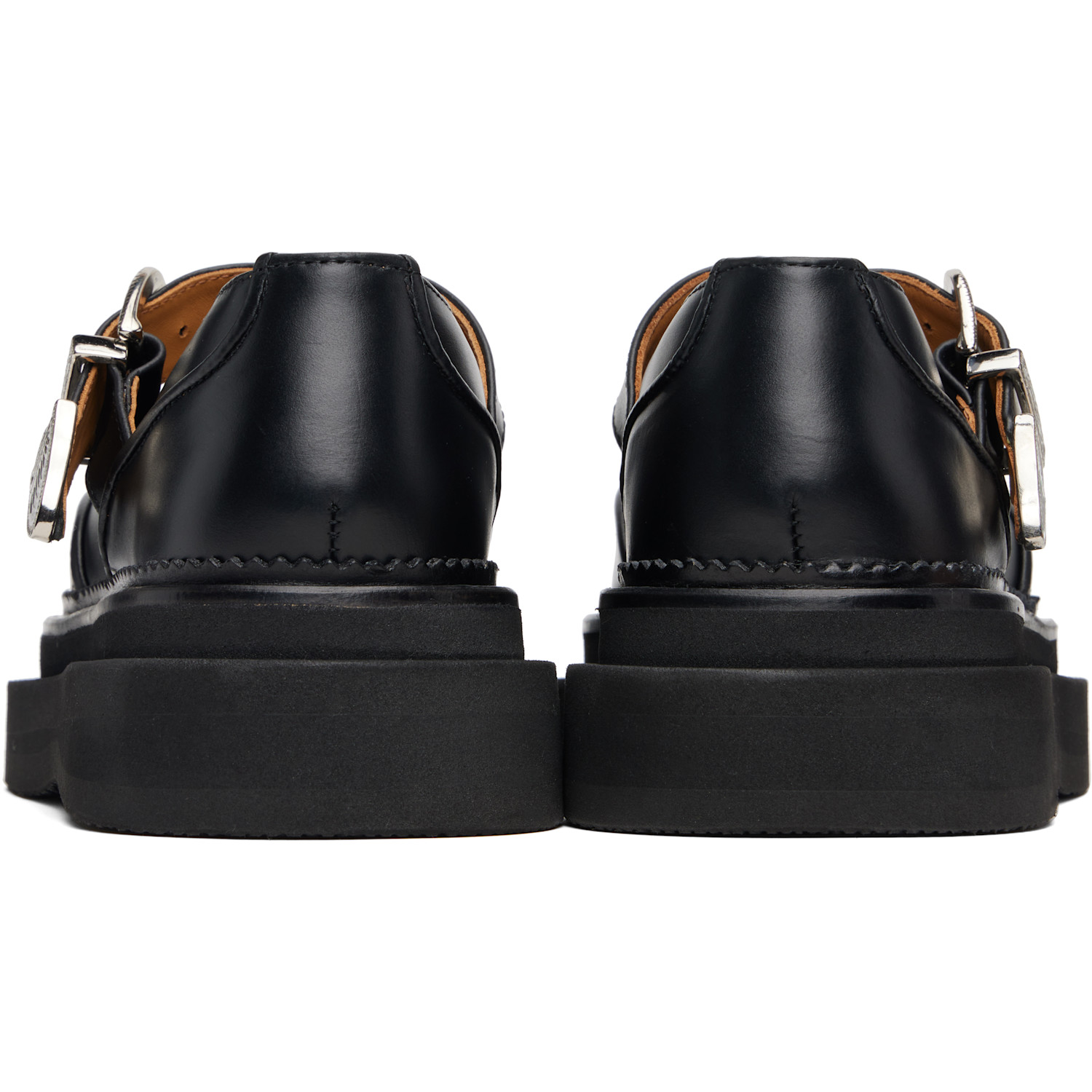  Toga Pulla Black T-bar Mary Jane Loafers 